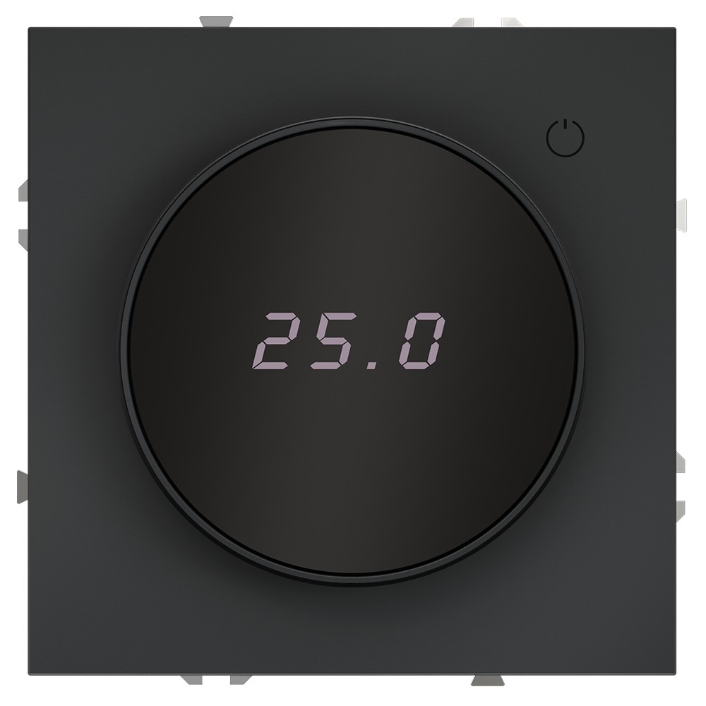 Терморегулятор электронный VOLTUM S70 с индикацией и датчиком, для теплого пола, (графит)