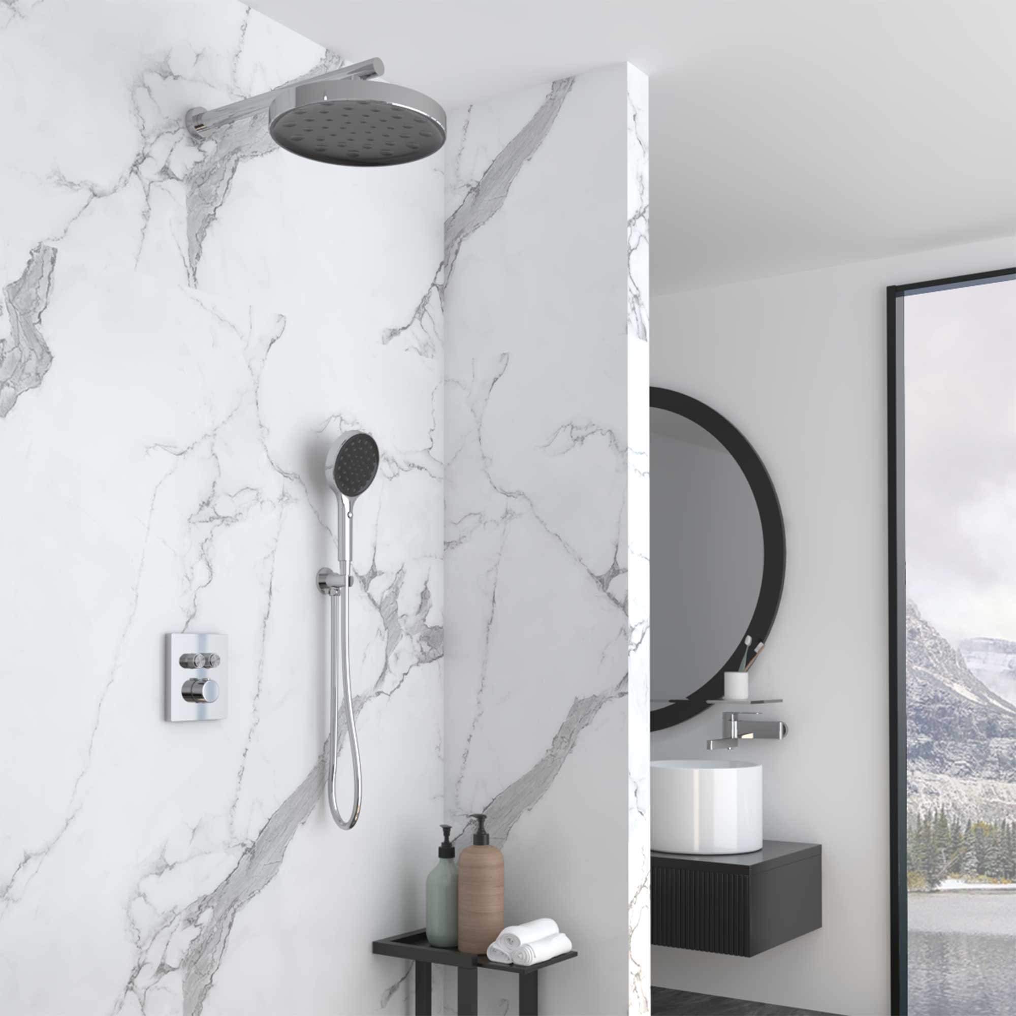 Душевая система Vincea Inspire VSFW-3I21MT2CH встраиваемая в стену цвет хром