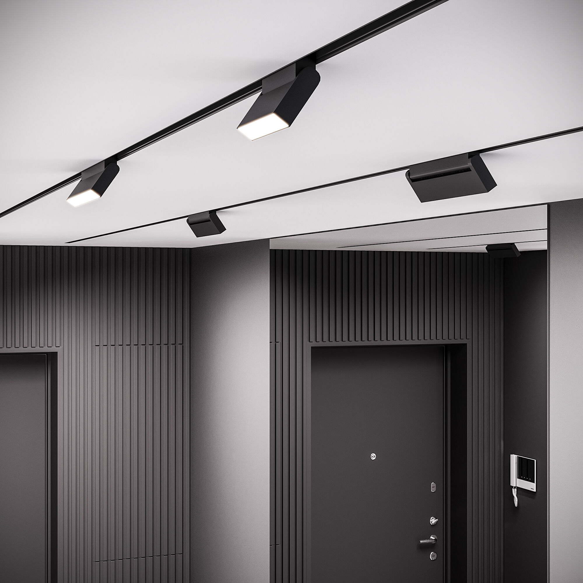 Slim Magnetic Трековый поворотный светильник 6W 4200K Kos чёрный