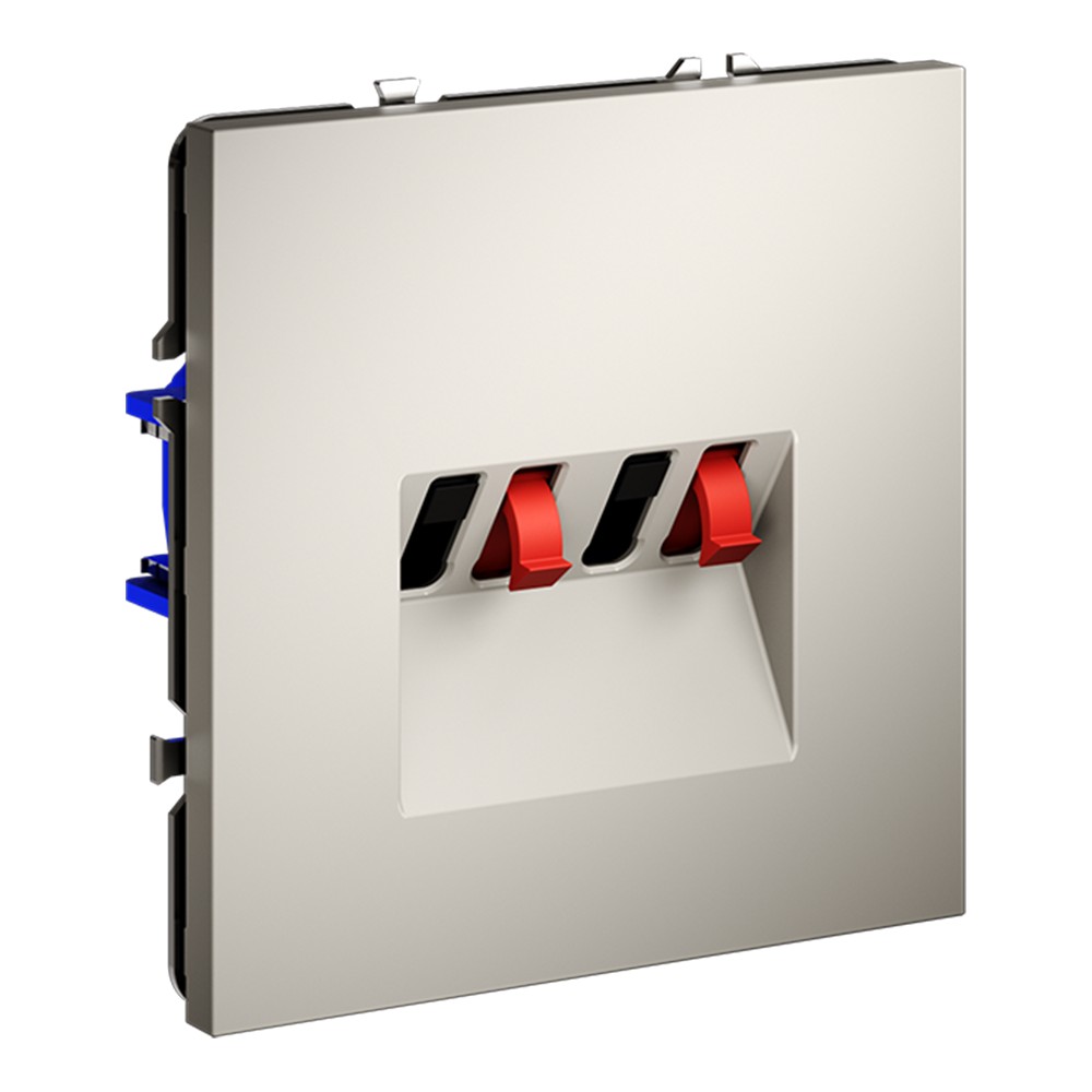 Розетка акустическая встраиваемая VOLTUM S70 4-местная, (кашемир)