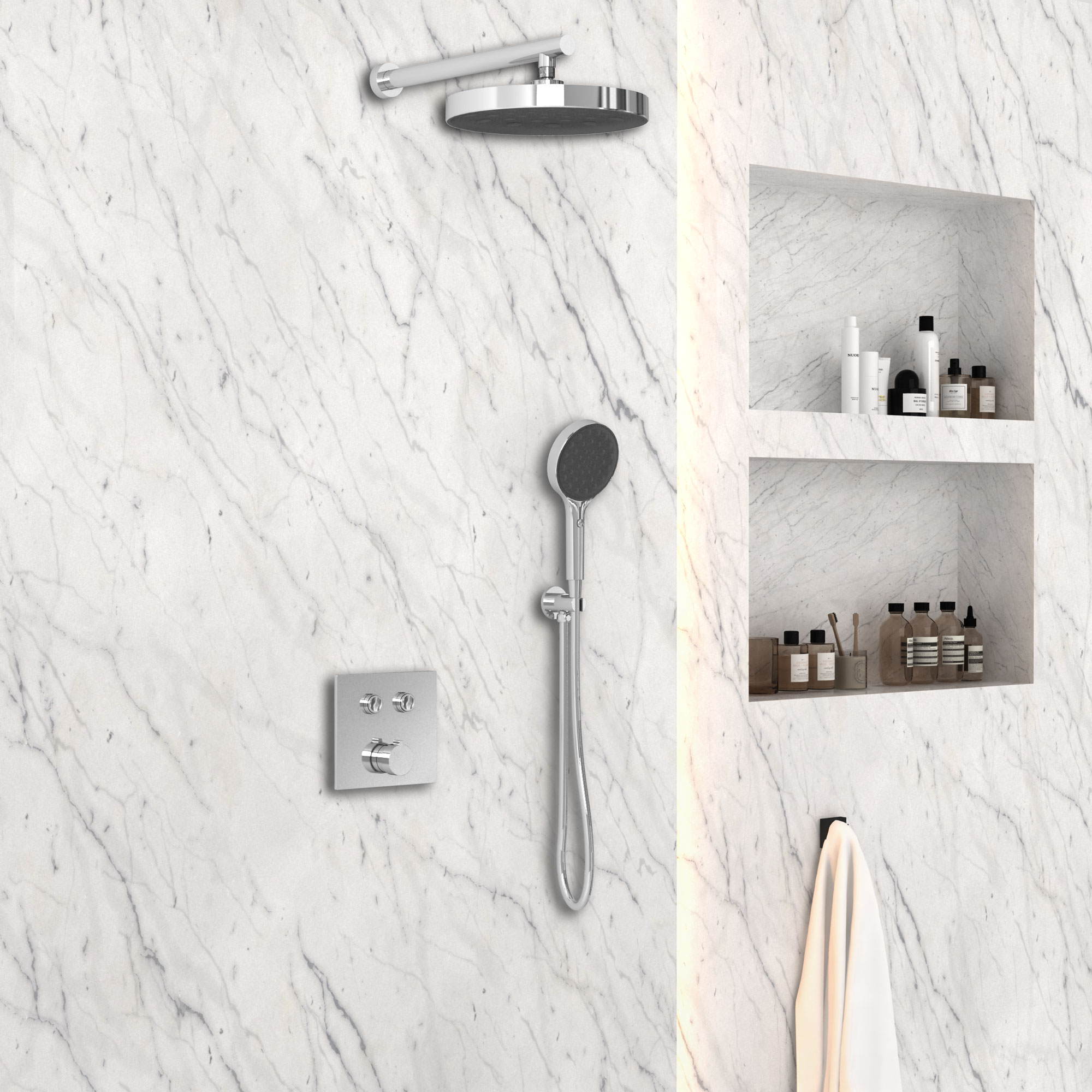 Душевая система Vincea VSFW-4I212CH встраиваемая в стену цвет хром