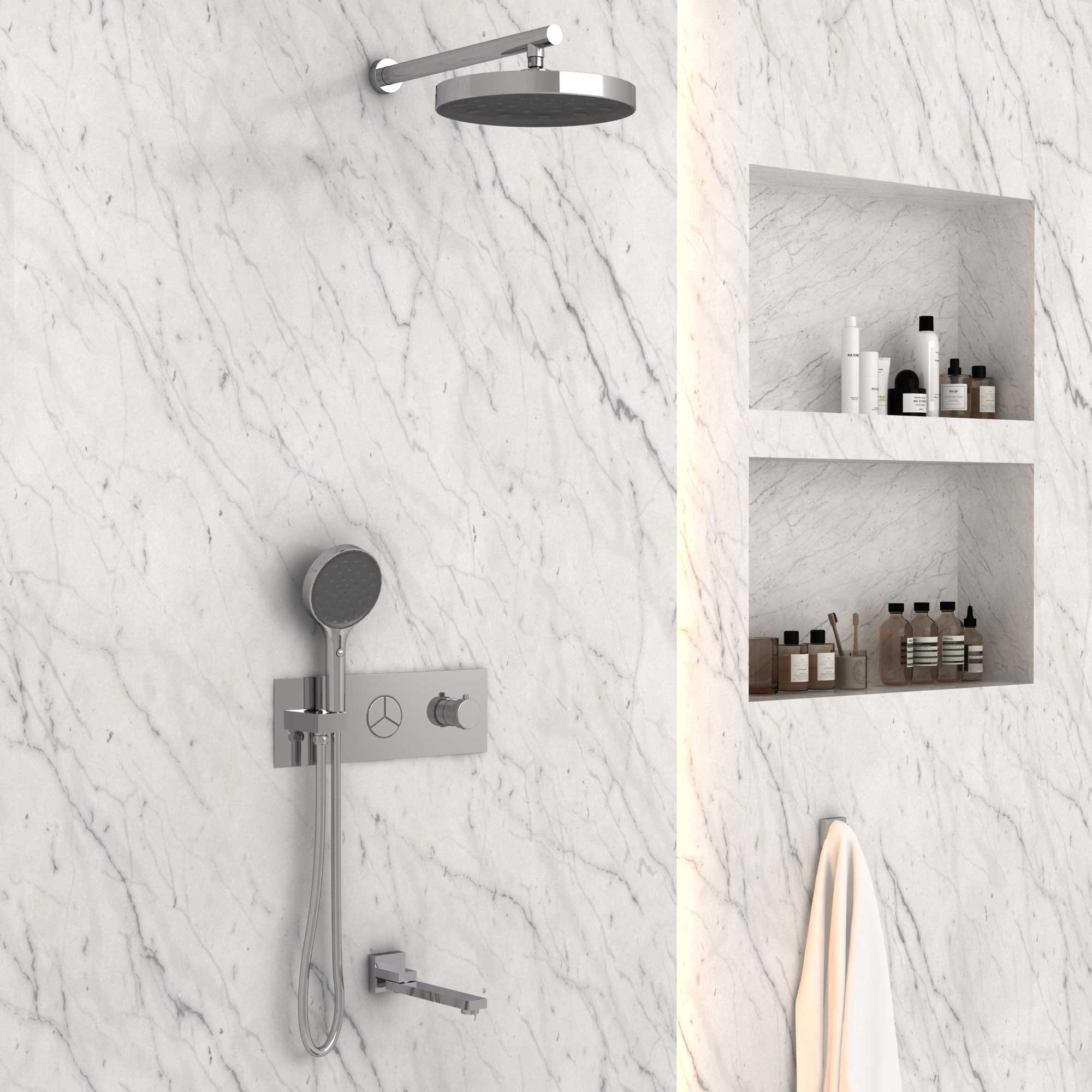 Душевая система Vincea VSFW-432TI2CH встраиваемая в стену цвет хром