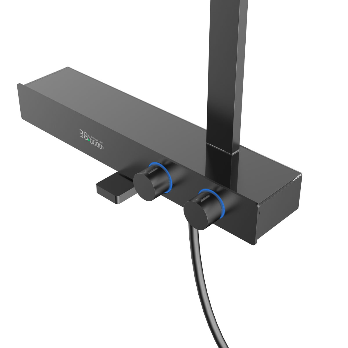 Душевая стойка Vincea Inspire VSFS-3I13TGM настенная цвет вороненая сталь