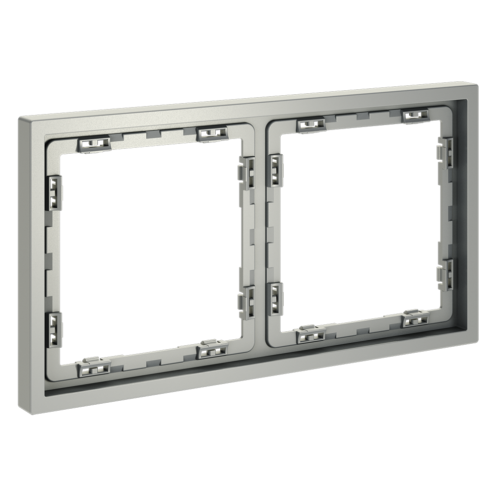 Рамка пластиковая VOLTUM S70 на 2 поста, (сталь)