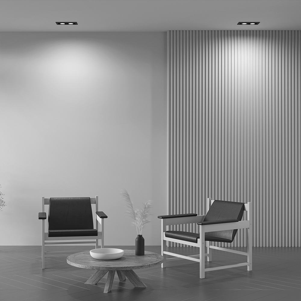 Встраиваемый светильник Maytoni Metal Modern GU10 2x10Вт DL008-2-02-B