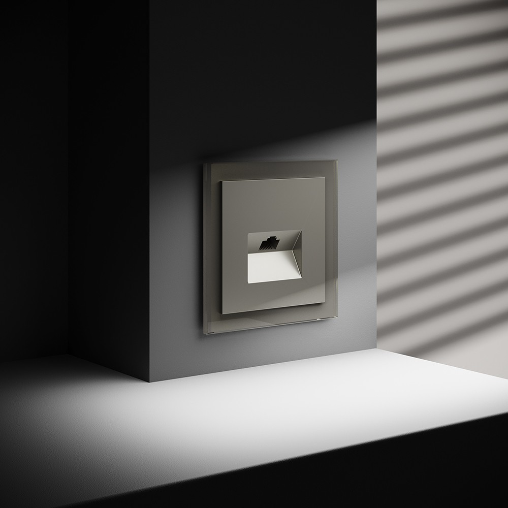 Розетка компьютерная встраиваемая VOLTUM S70 RJ45 кат.6, (шелк)