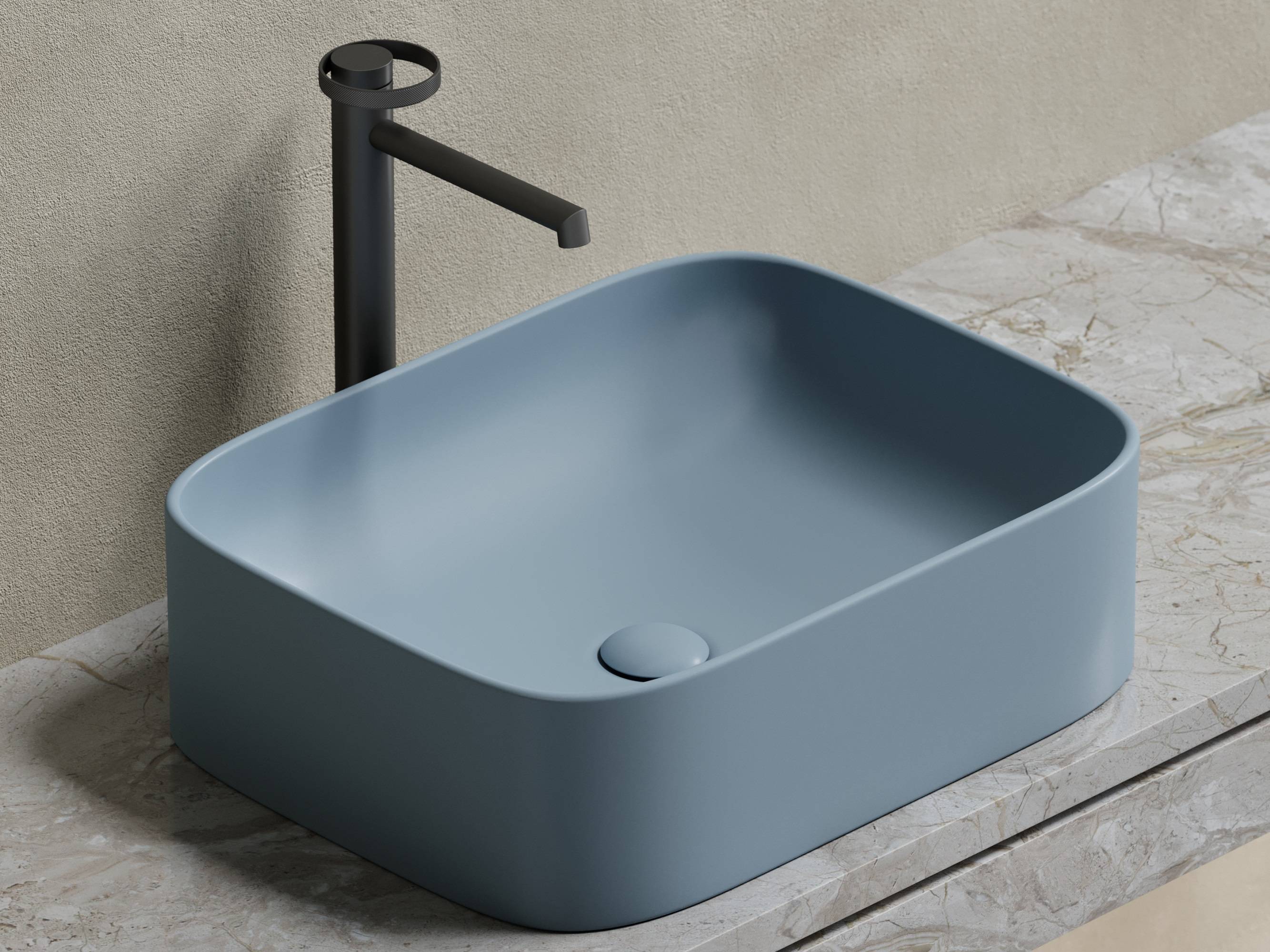 Умывальник чаша накладная прямоугольная CN6052MHL