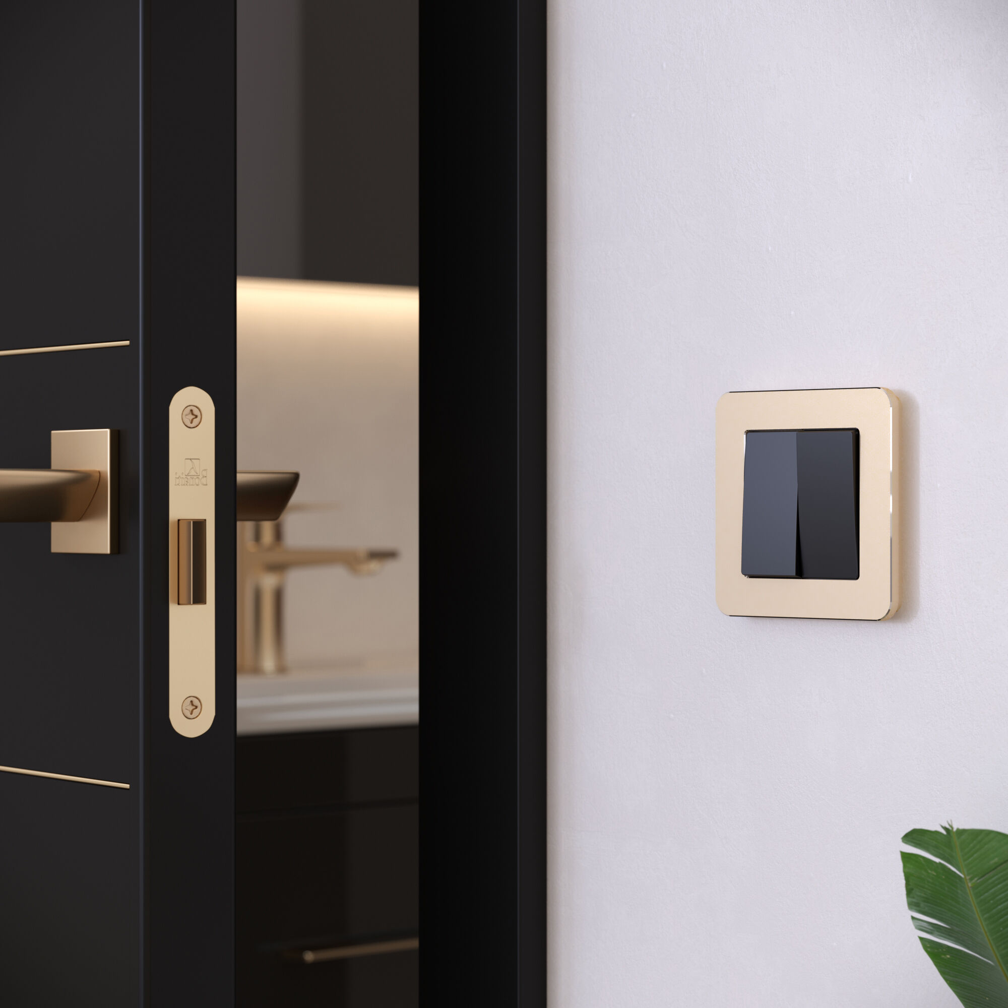 Рамка на 1 пост Platinum шампань Werkel