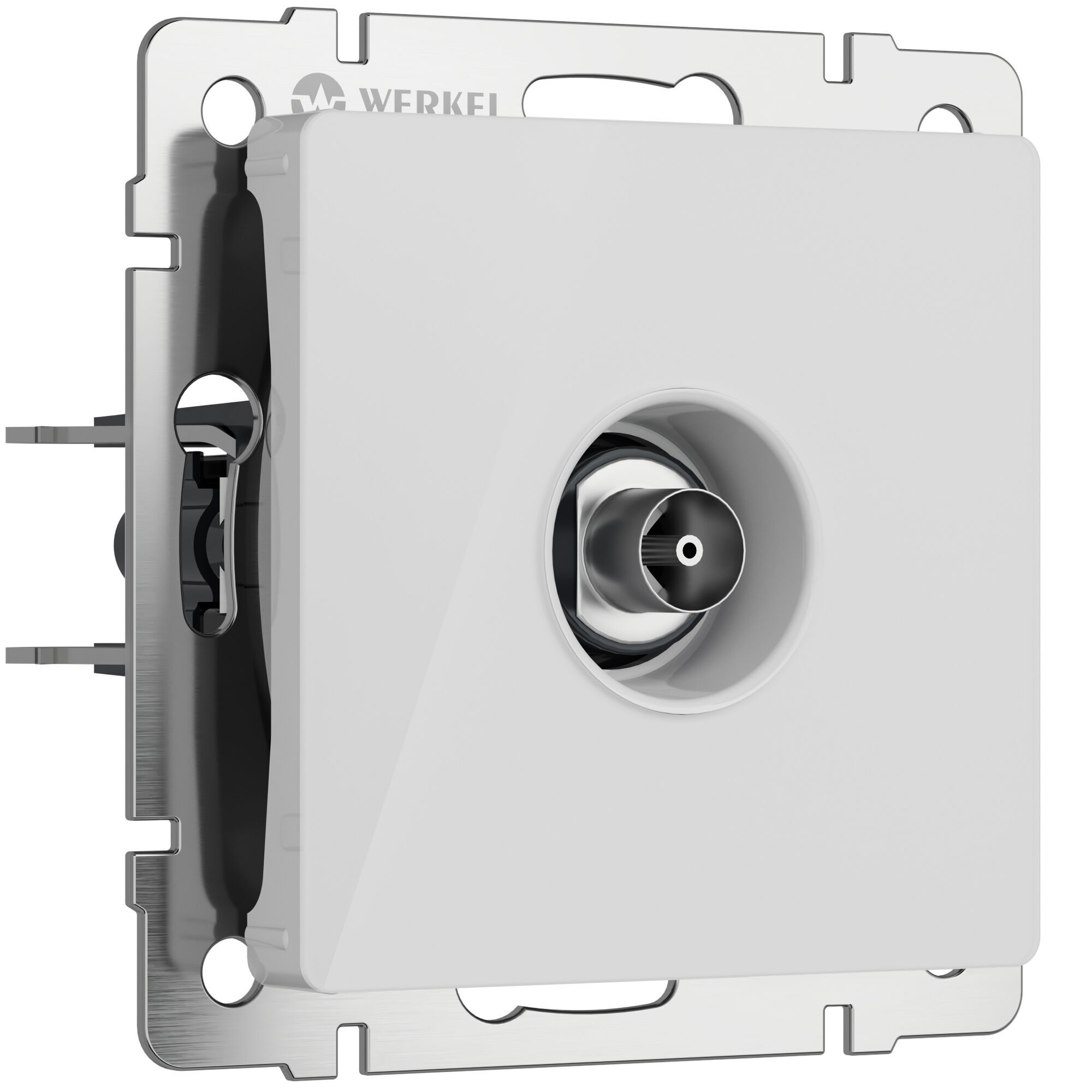 ТВ-розетка оконечная (белый акрил) Werkel