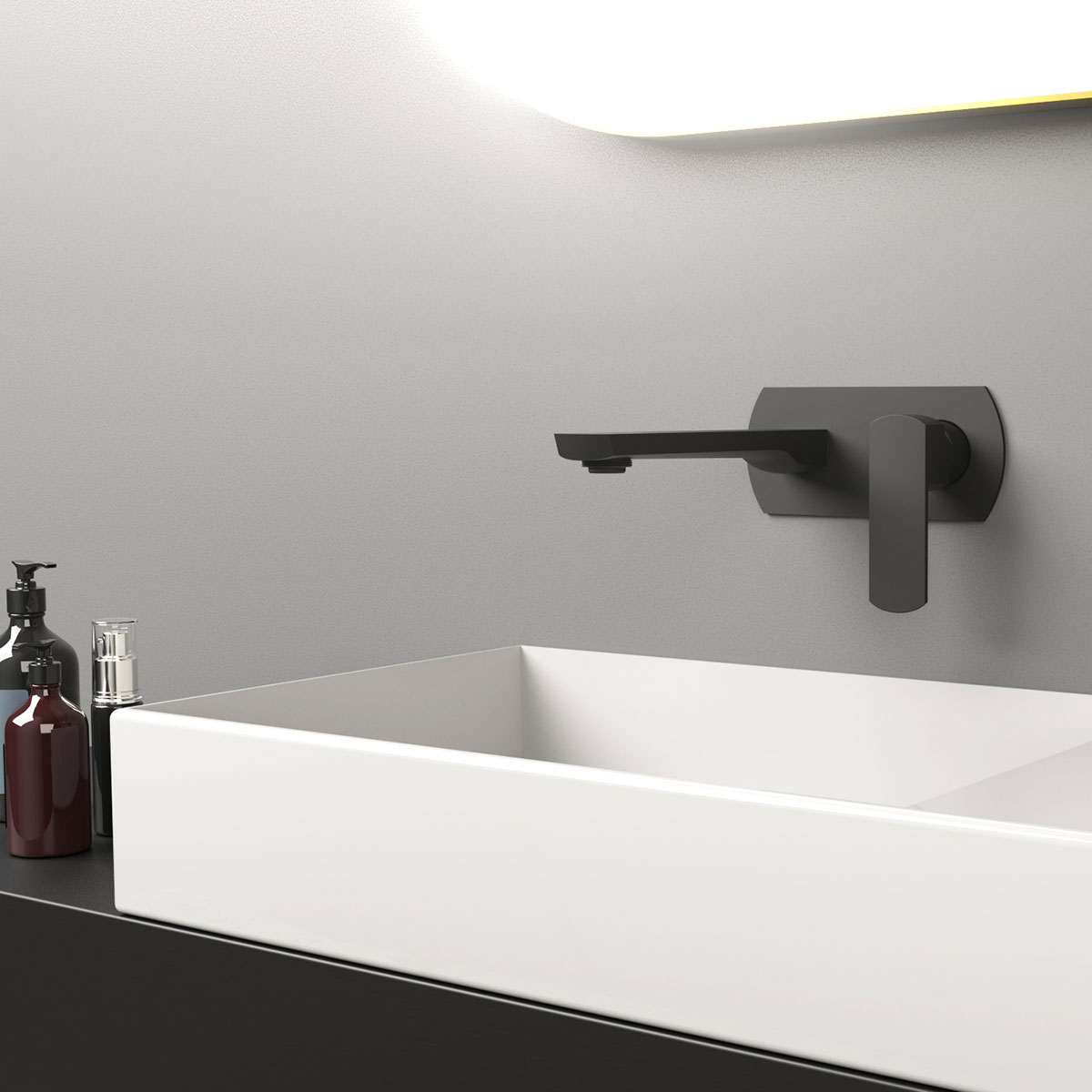 Смеситель Vincea Next VBFW-1N1MB настенный черный