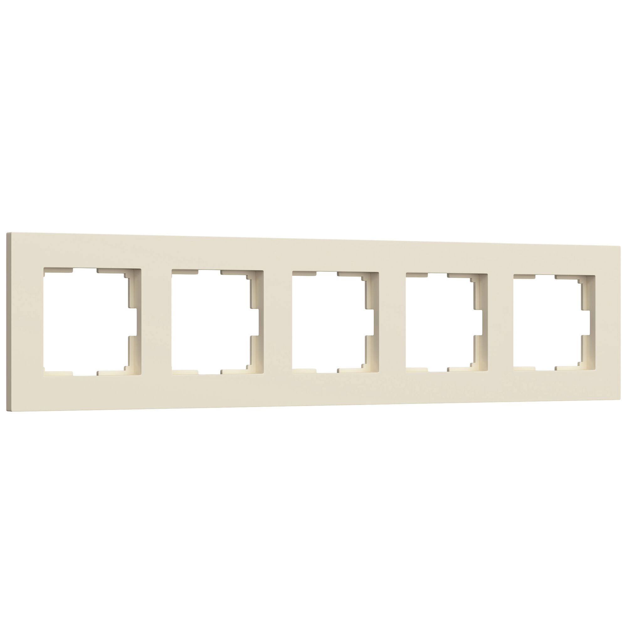 Рамка на 5 постов Slab (айвори софт) Werkel