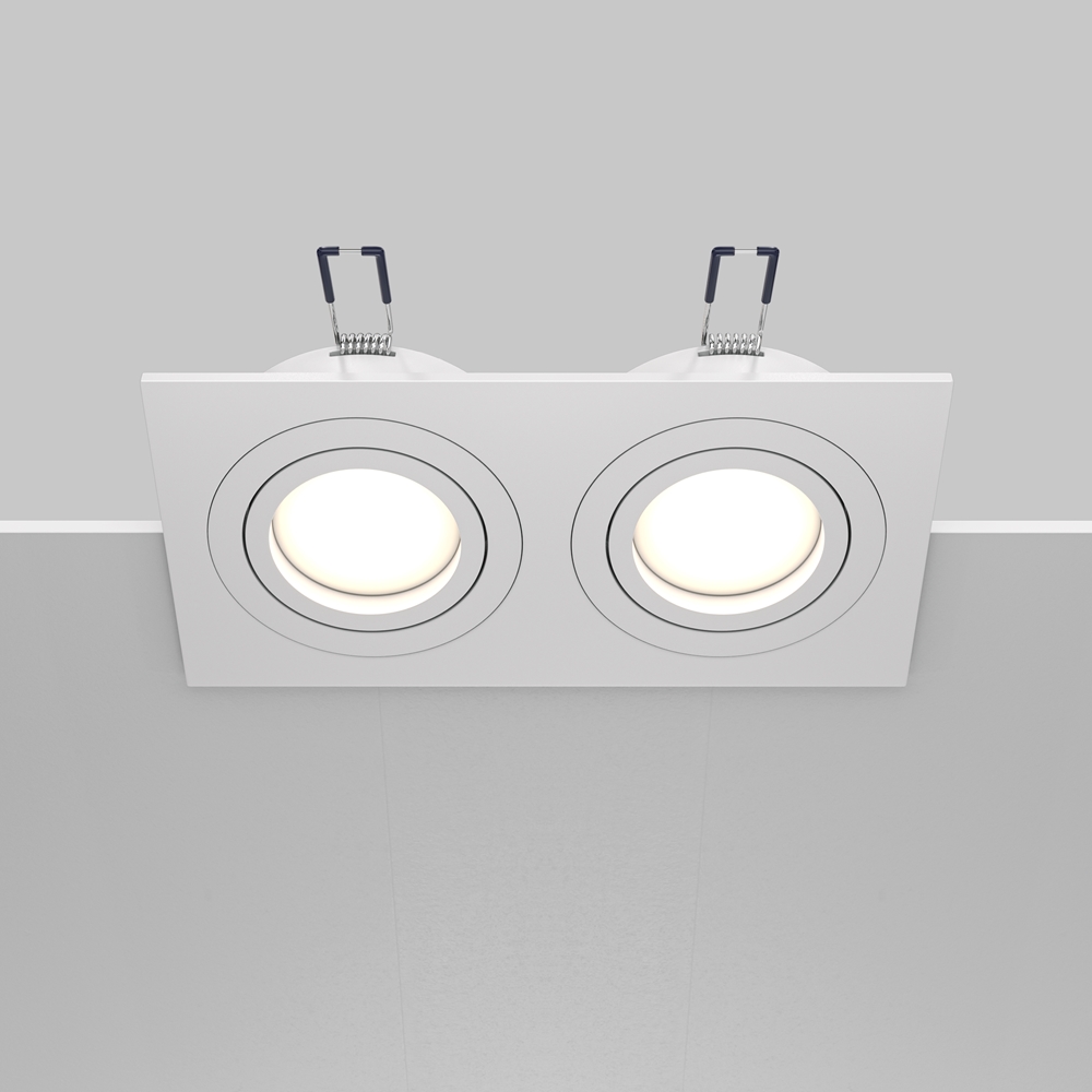 Встраиваемый светильник Maytoni Atom GU10 2x10Вт DL024-2-02W