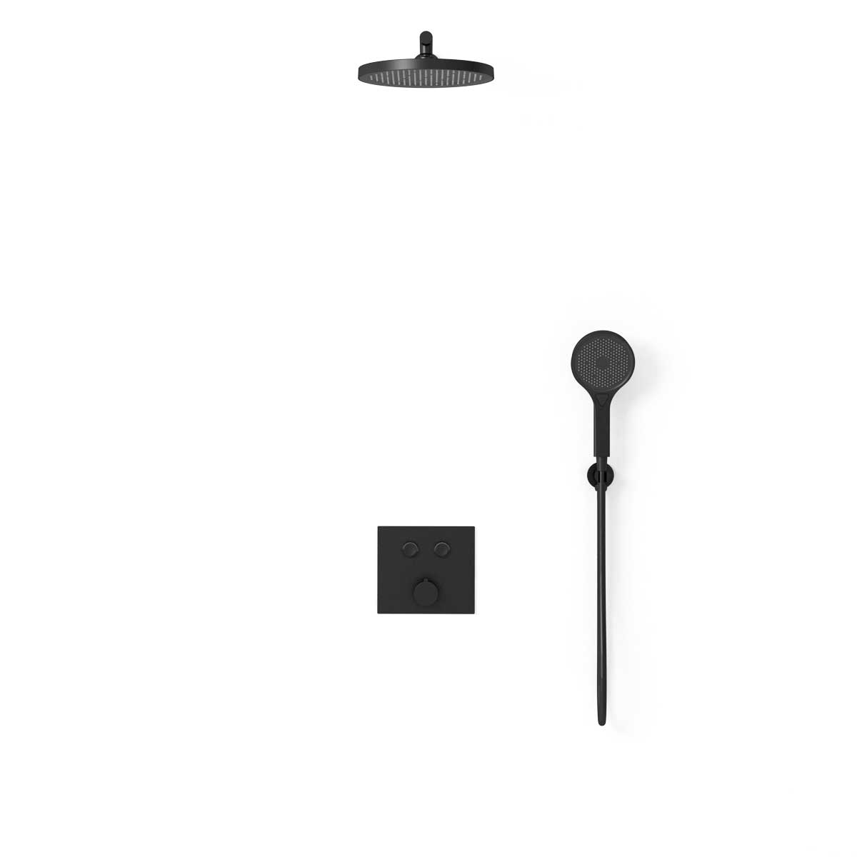 Душевая система Vincea VSFW-4212MB встраиваемая в стену цвет черный матовый