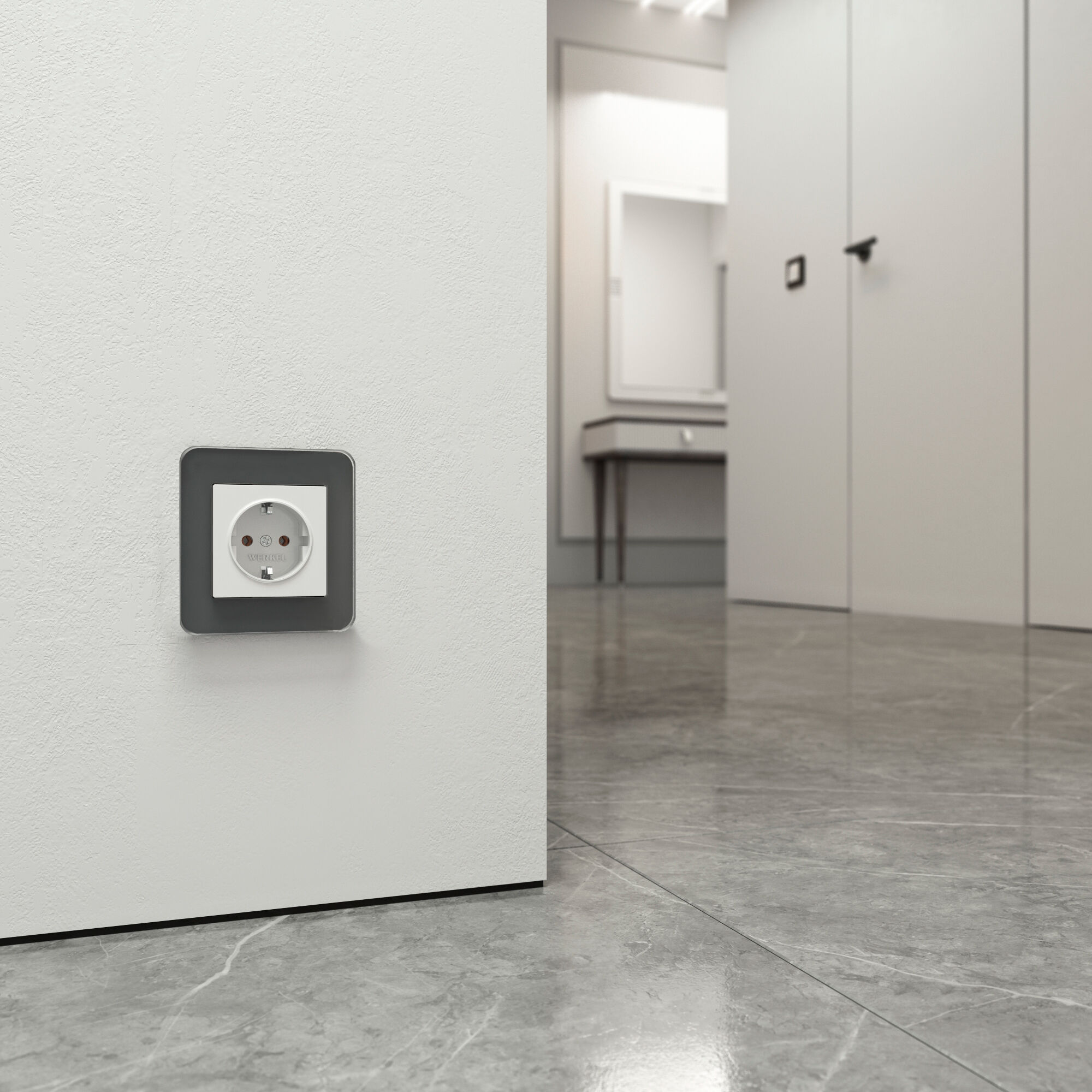 Рамка из стекла на 1 пост Elite графит Werkel