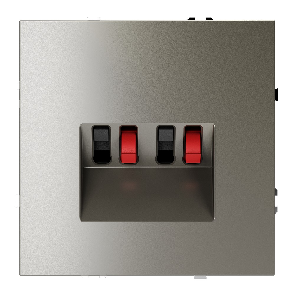 Розетка акустическая встраиваемая VOLTUM S70 4-местная, (шелк)