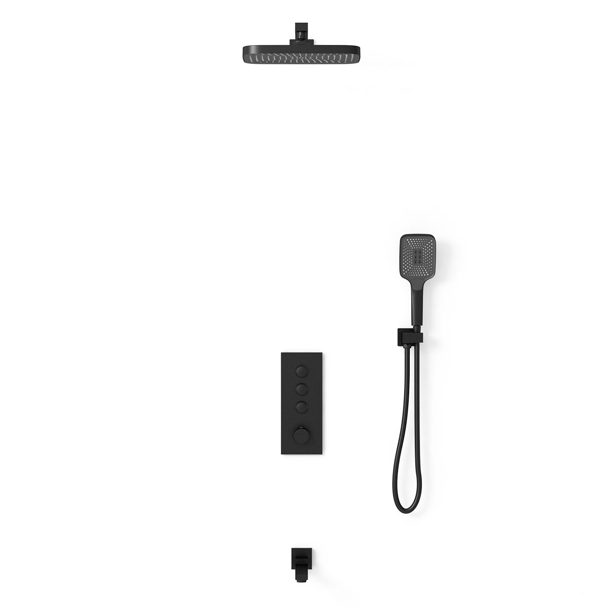 Душевая система Vincea VSFW-433T1MB встраиваемая в стену цвет черный матовый