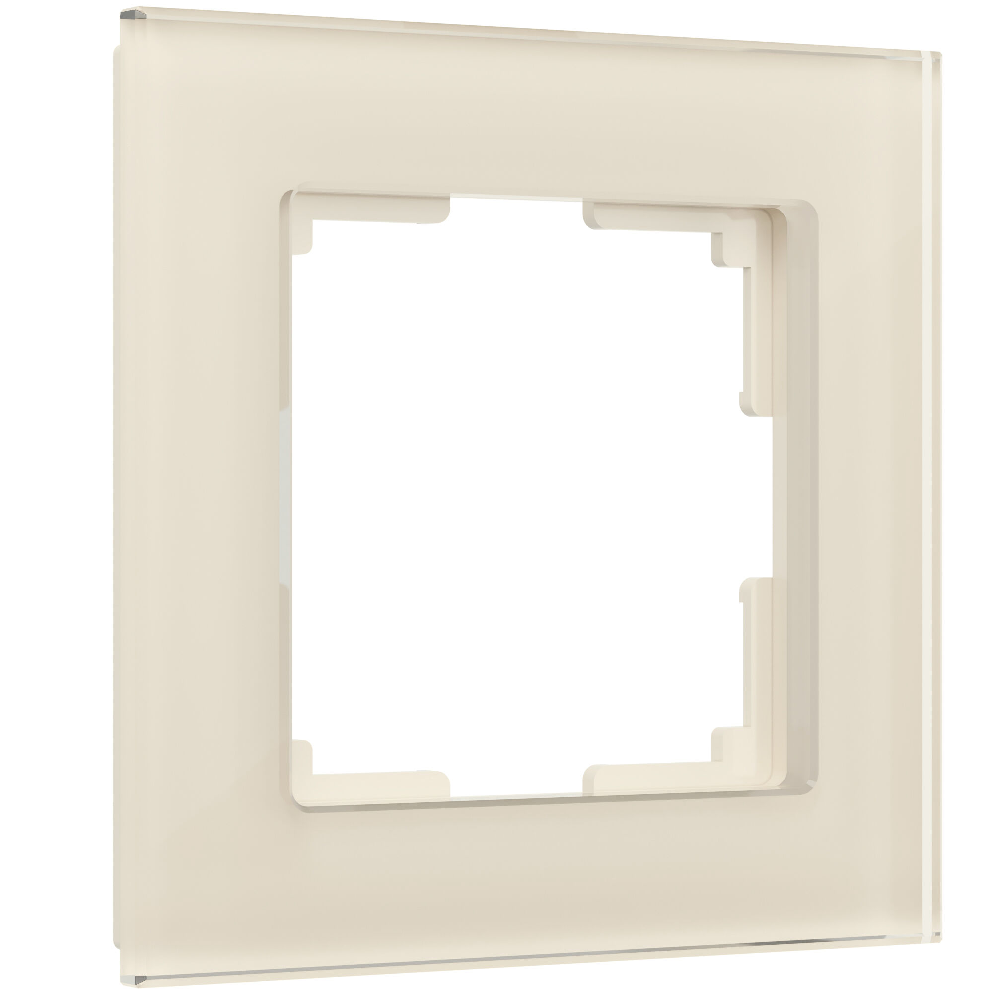 Рамка на 1 пост (молочный, стекло) Werkel