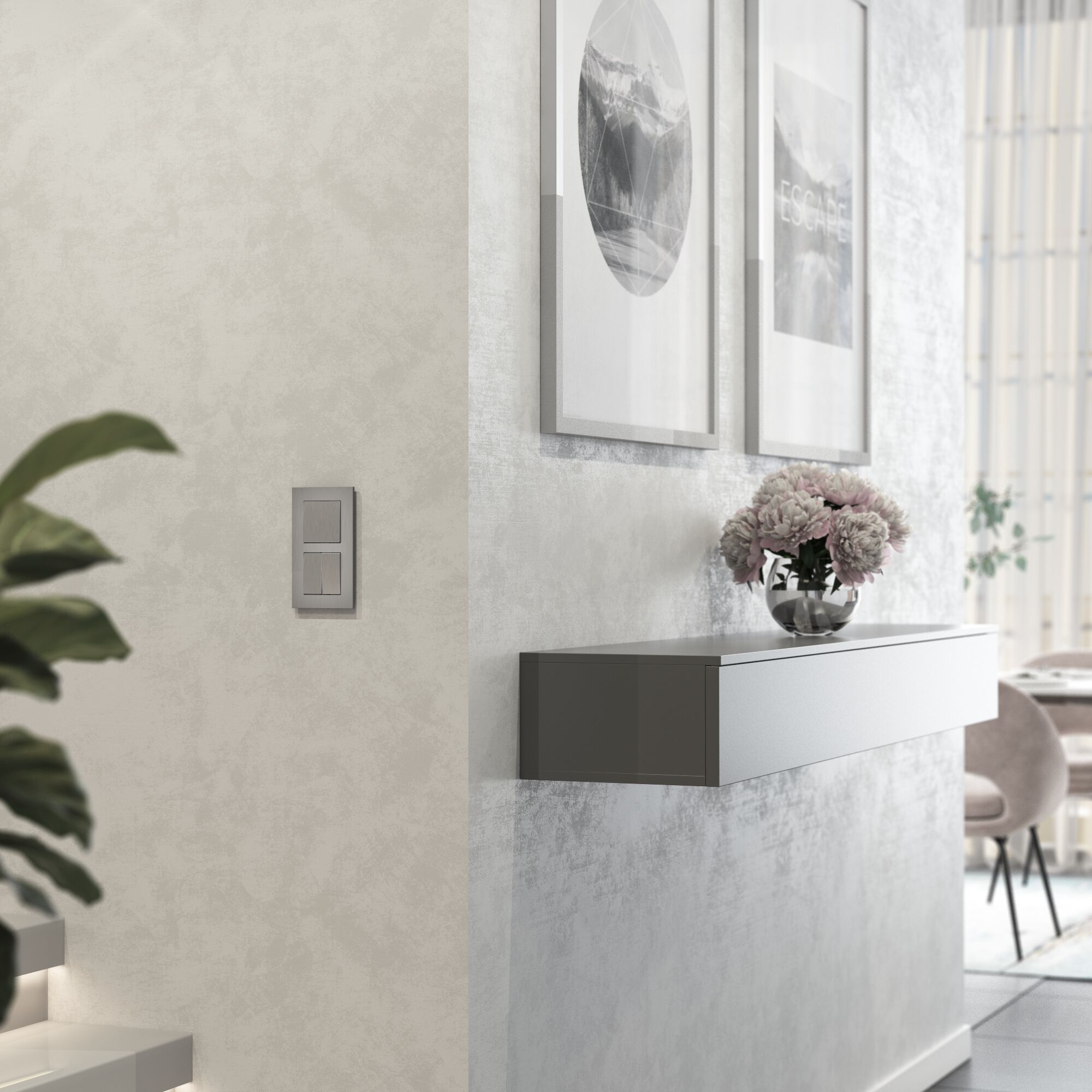 Рамка на 2 поста AluMax (алюминий) Werkel