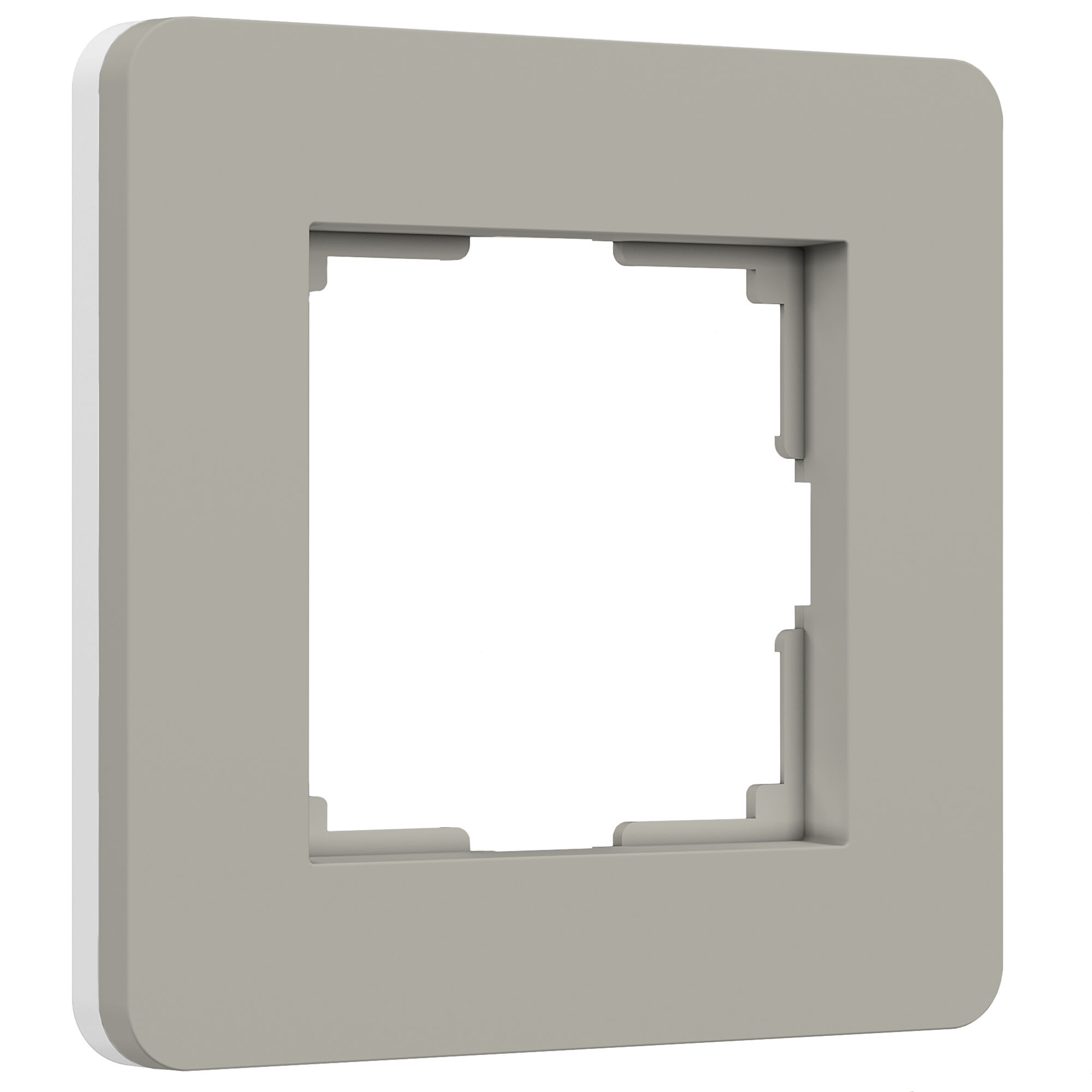 Рамка на 1 пост Split (дымчатый/белый, soft-touch) Werkel