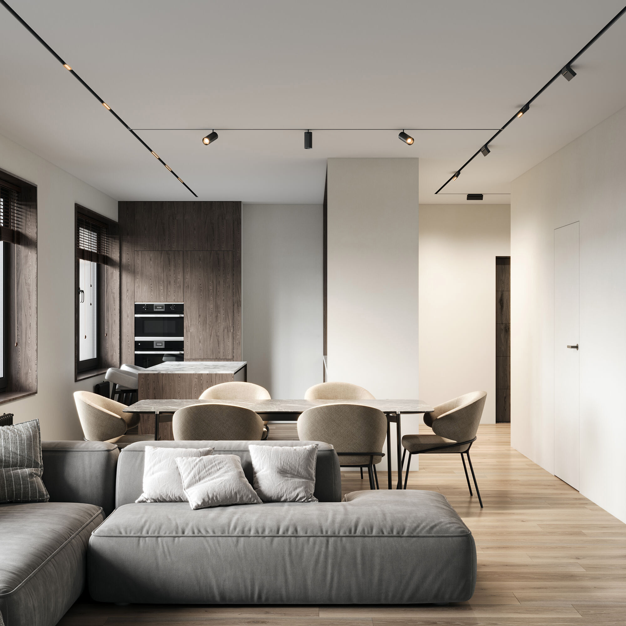 Slim Magnetic HL03 Трековый поворотный светильник 18W 3000K черный