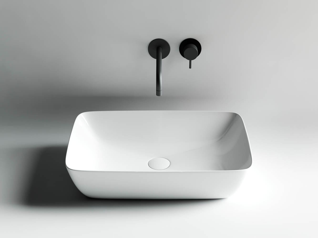 Умывальник чаша накладная прямоугольная CN2003