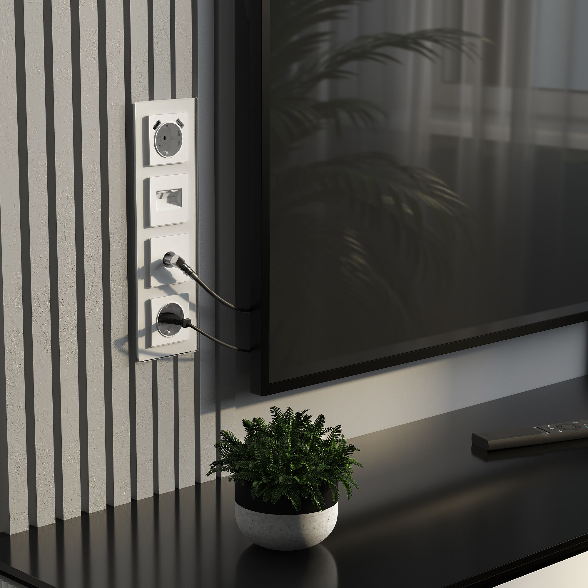 Розетка с заземлением, шторками и USBх2 (белый матовый) Werkel