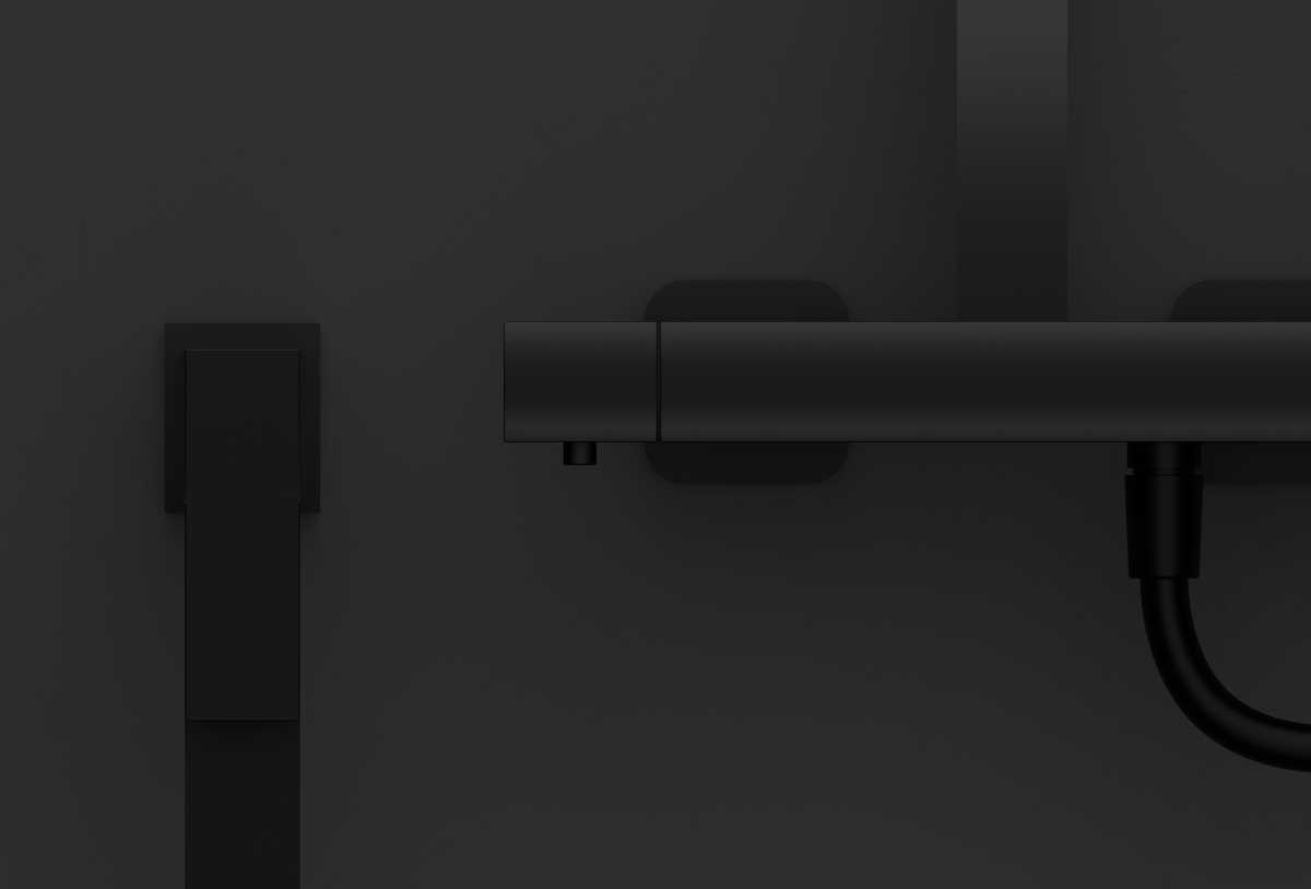 Душевая стойка Vincea Next VSFS-1N0TMB настенная цвет черный