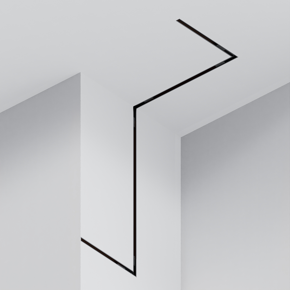 Шинопровод 1 м Exility встраиваемый под ГКЛ 12,5мм, черный Maytoni TRX034-421.12B