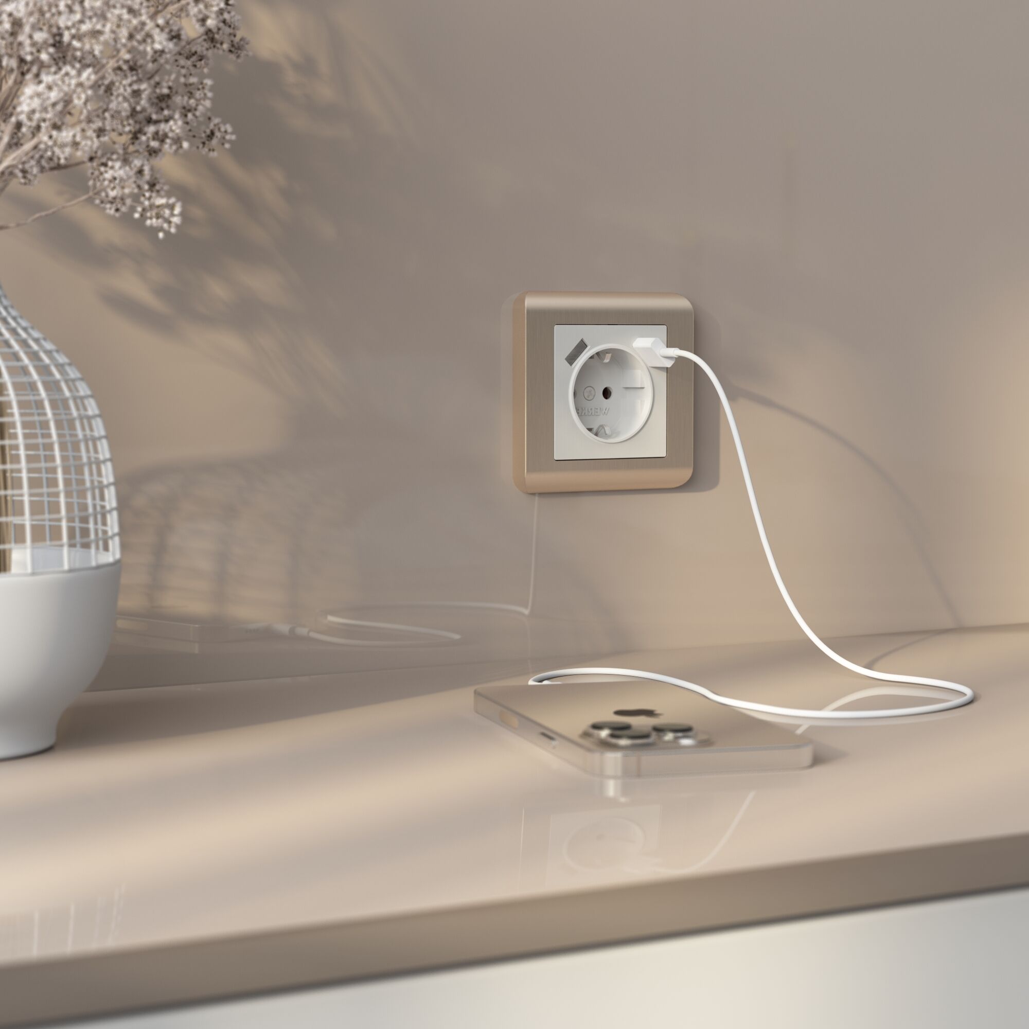 Рамка на 1 пост Stream (шампань) Werkel