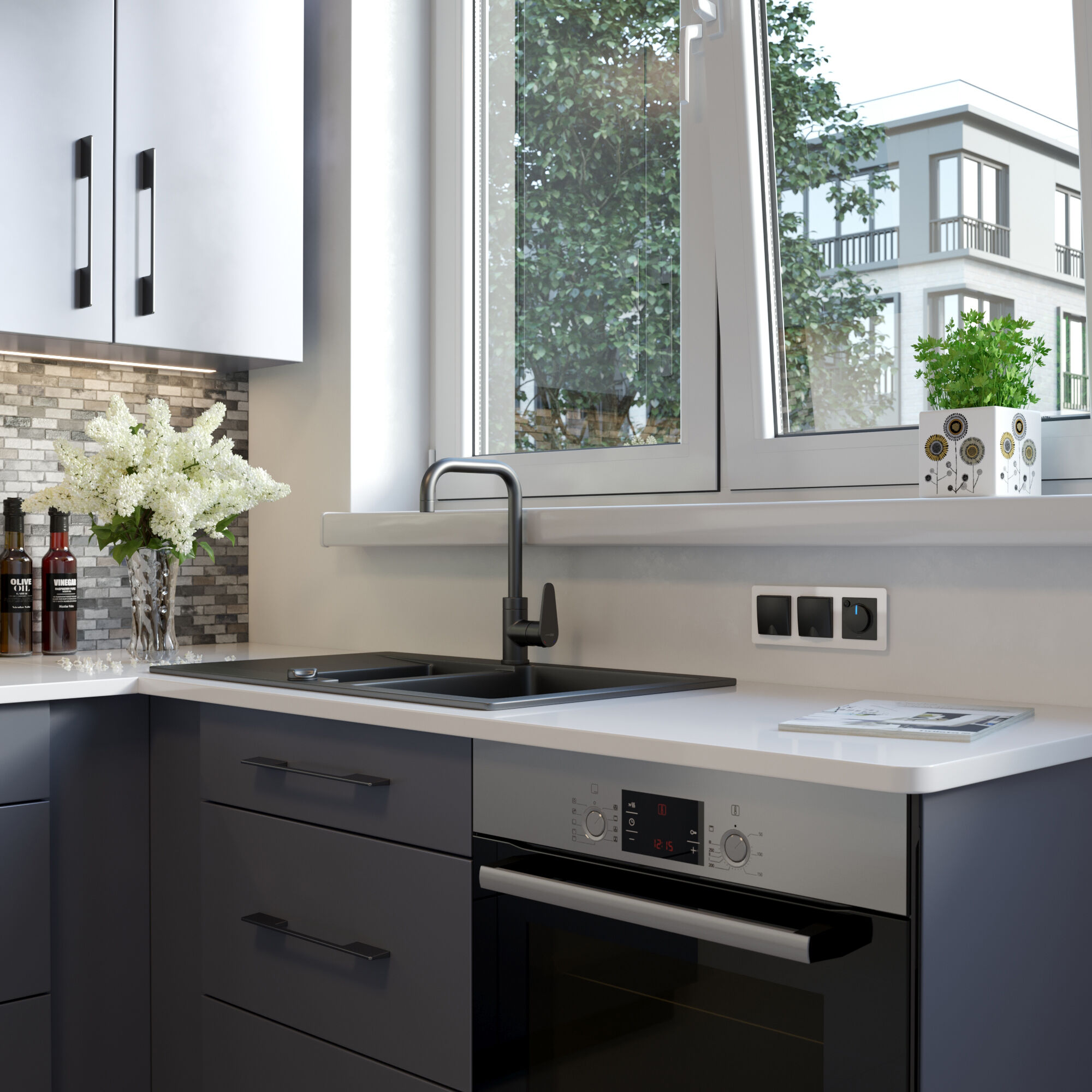 Рамка на 3 поста Acrylic белый Werkel