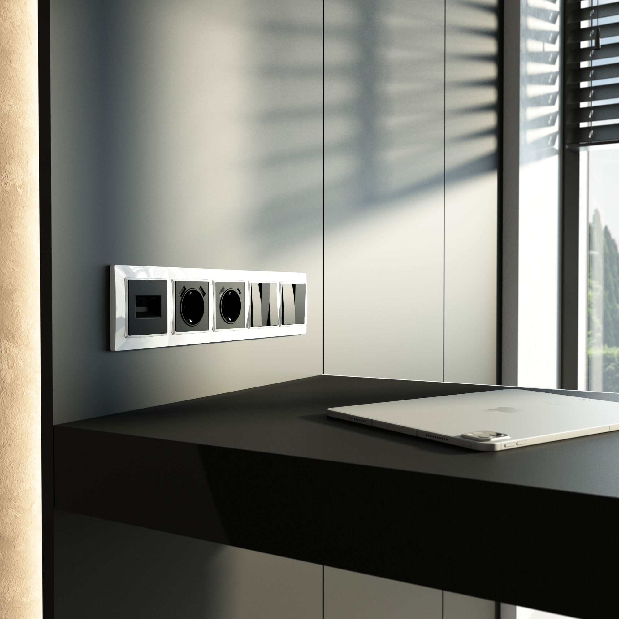 Рамка на 5 постов Snabb basic (белый) Werkel