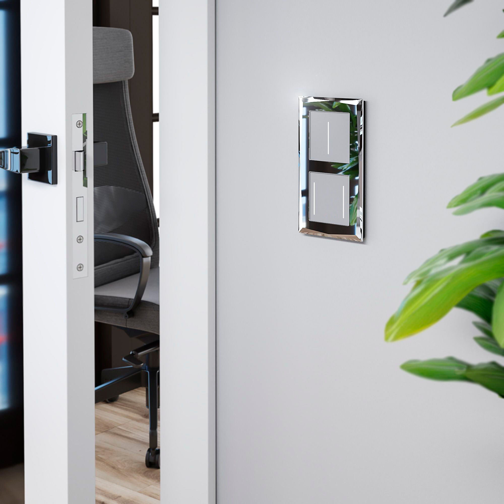 Рамка на 2 поста (зеркальный) Werkel