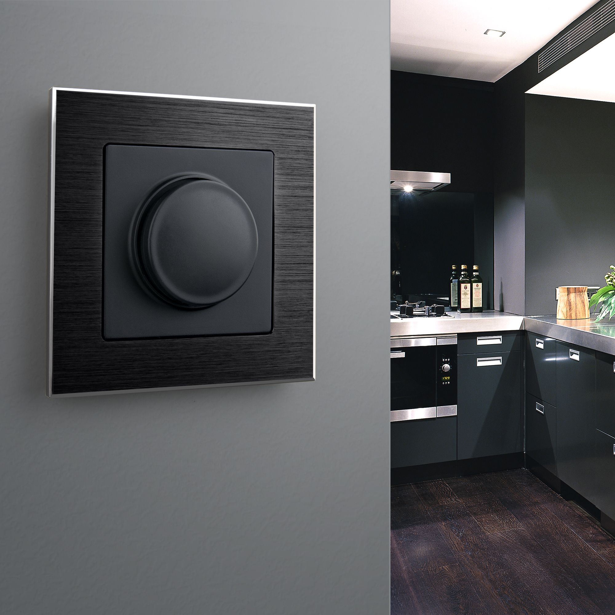 Рамка на 1 пост (черный алюминий) Werkel