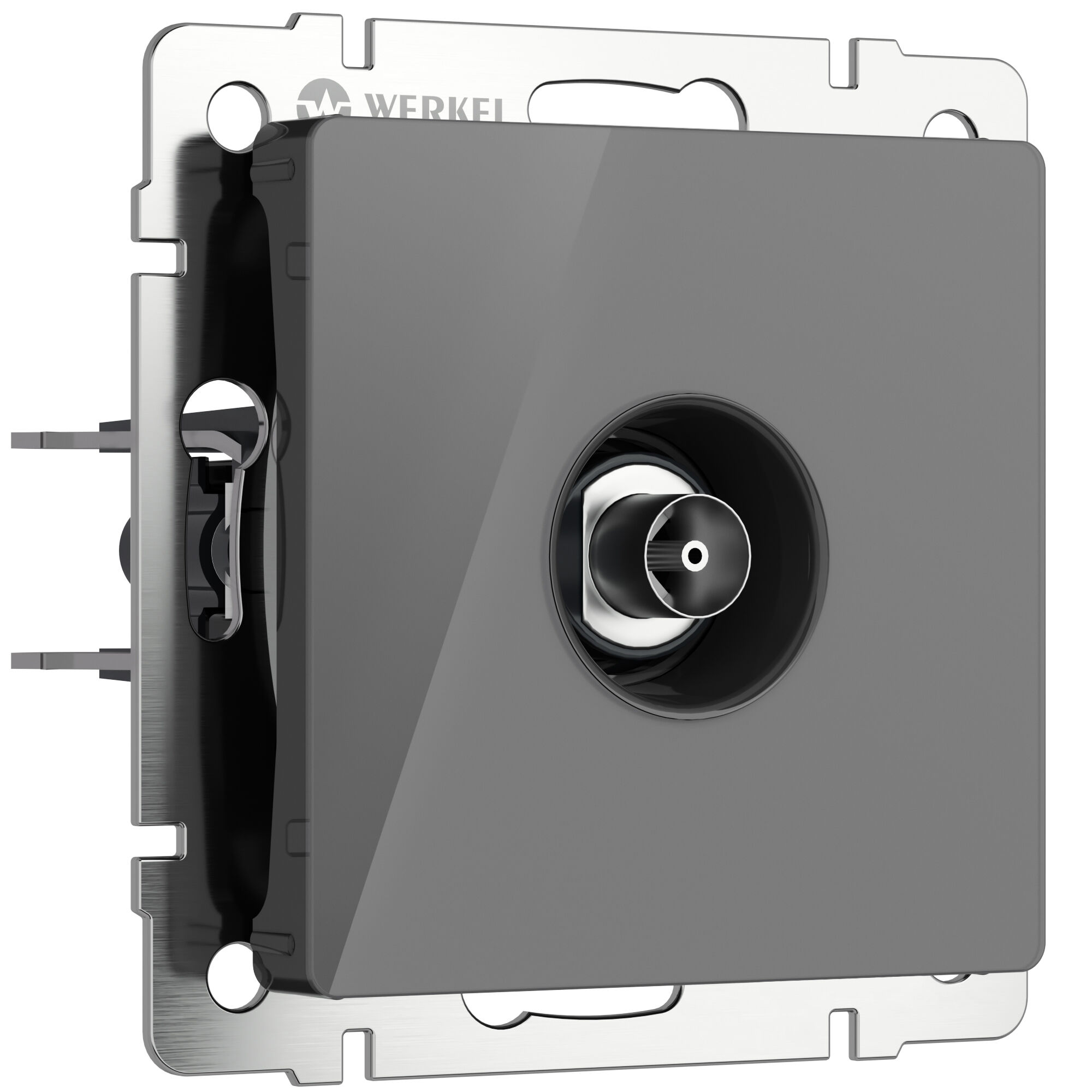 ТВ-розетка оконечная (графит акрил) Werkel