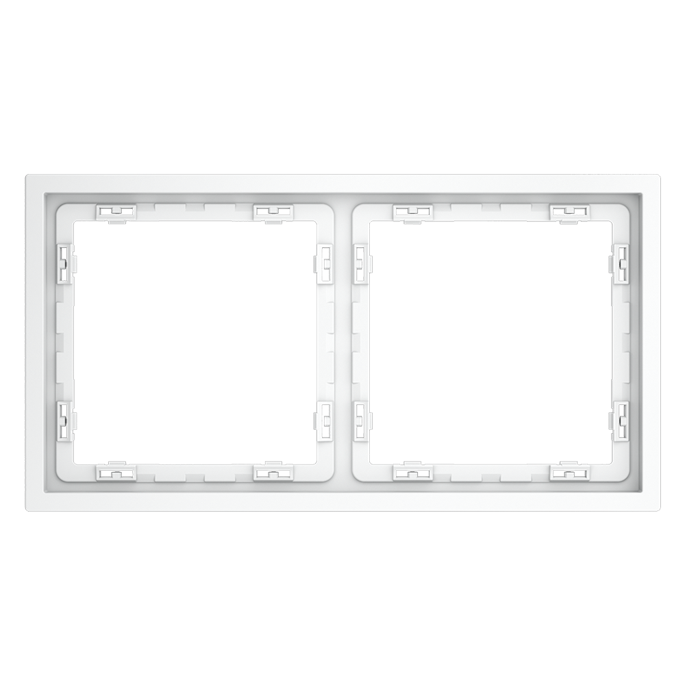 Рамка пластиковая VOLTUM S70 на 2 поста, (белый матовый)