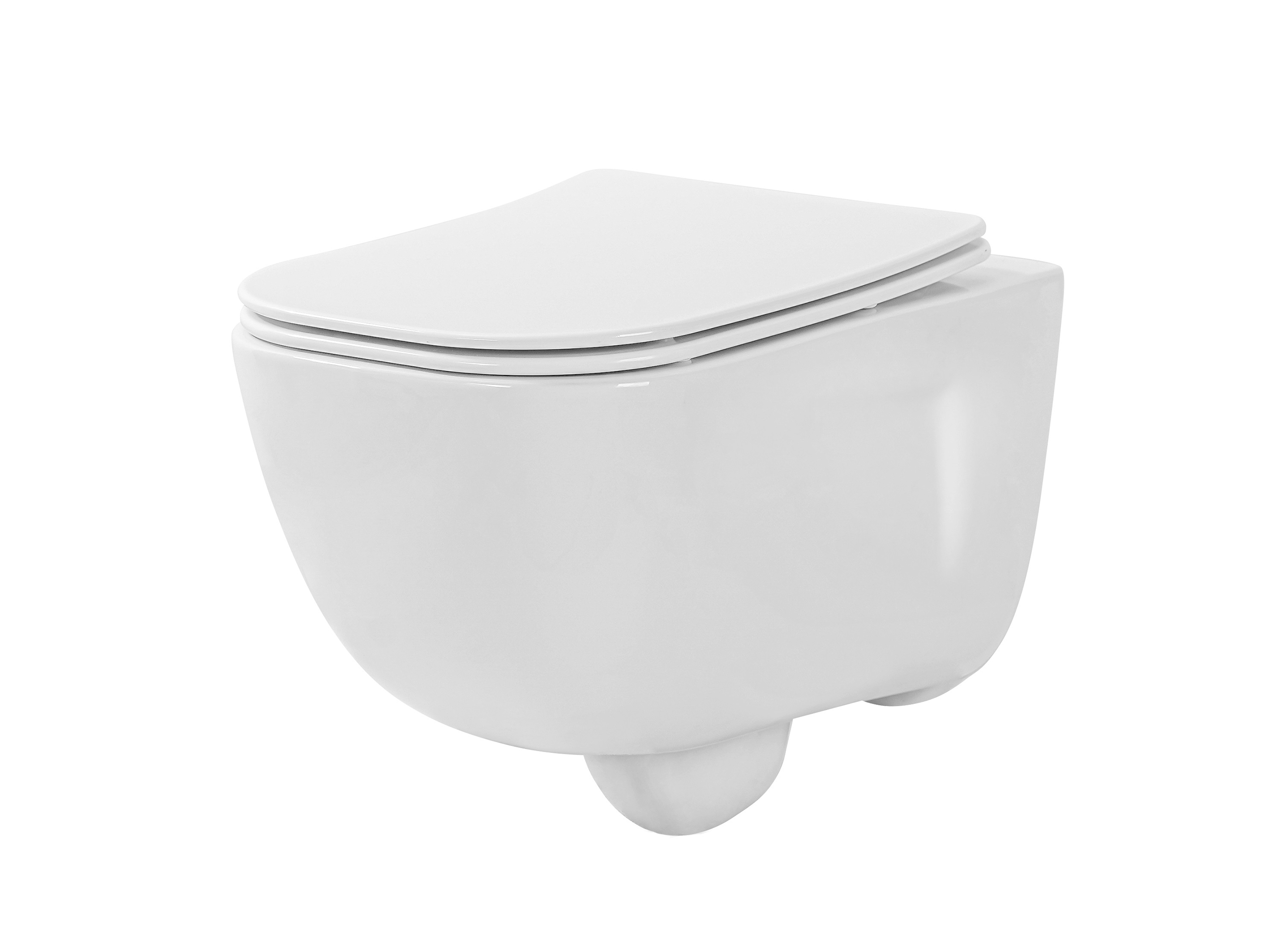 Унитаз подвесной с функцией биде безободковый фарфоровый AQUATEK ДИВА AQ2012B-00 510*350*360 мм