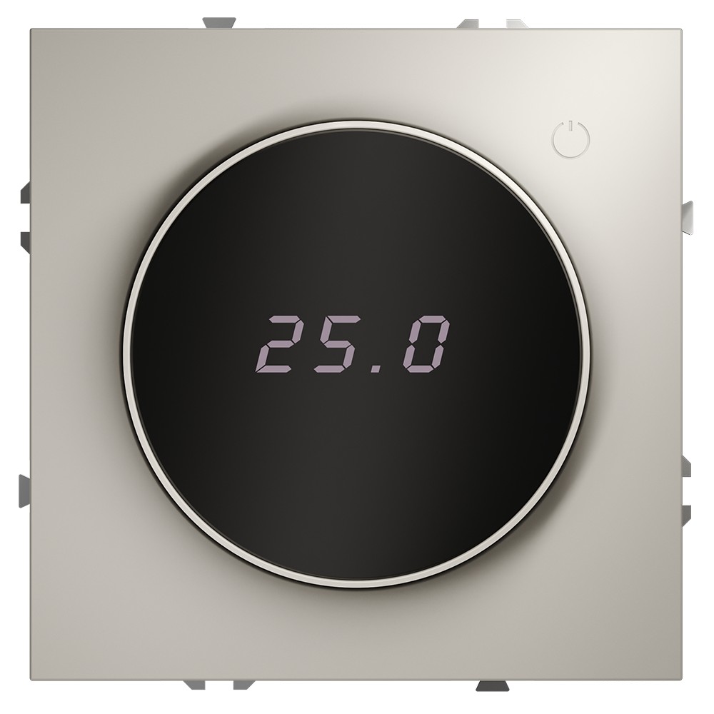 Терморегулятор электронный VOLTUM S70 с индикацией и датчиком, для теплого пола, (кашемир)