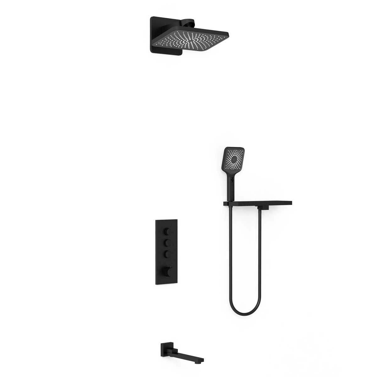 Душевая система Vincea VSFW-433TI4RMB встраиваемая в стену цвет черный матовый