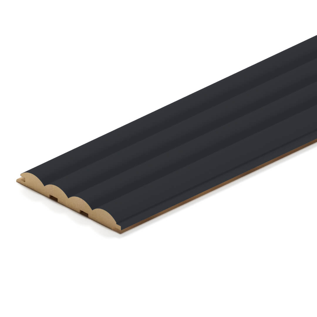 Панель Стеновая Реечная МДФ Stella Wave De Luxe Black Lead 2700x119x16