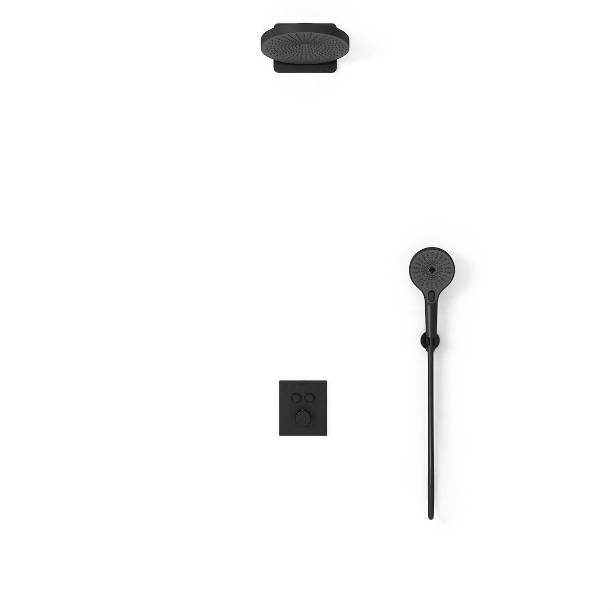 Душевая система Vincea VSFW-3I21T1MB встраиваемая в стену цвет черный матовый