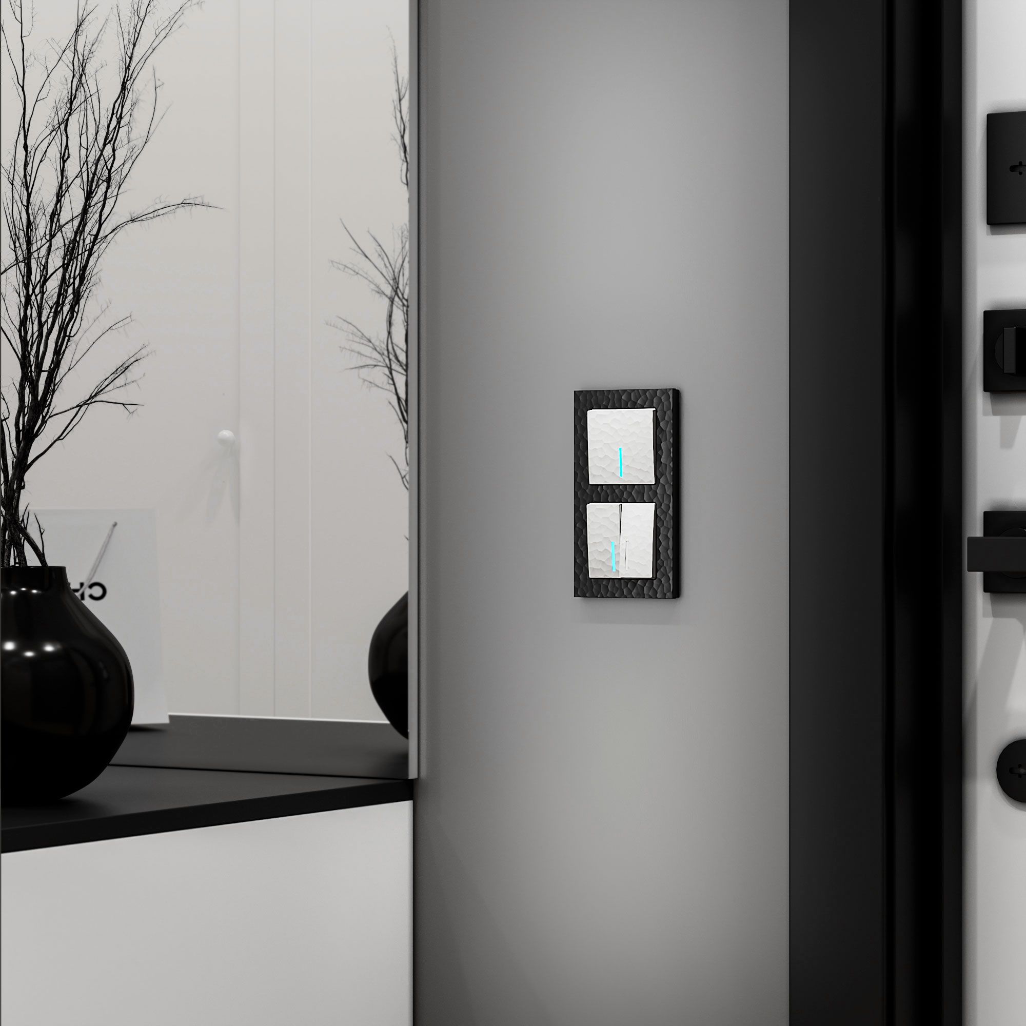 Рамка на 2 поста Hammer  (черный) Werkel