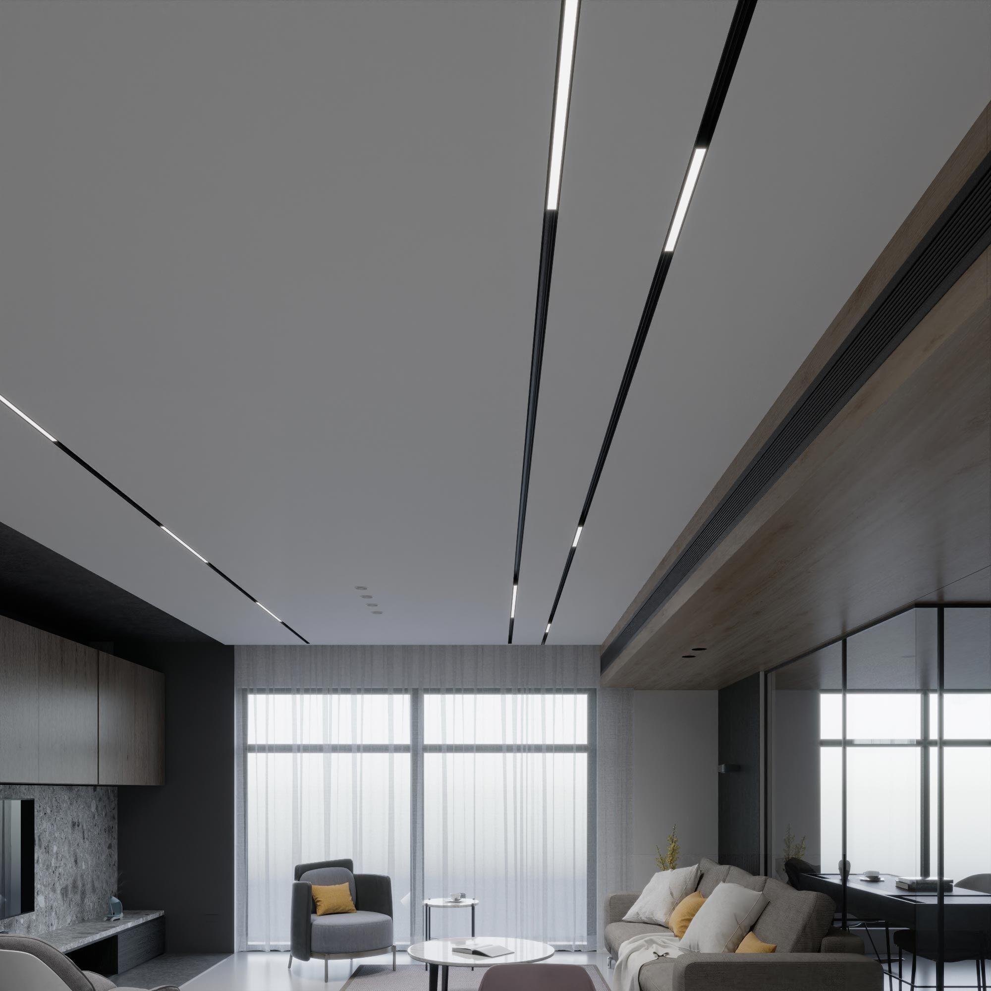 Slim Magnetic Умный трековый светильник 30W 2700-6500K Dim L03 чёрный