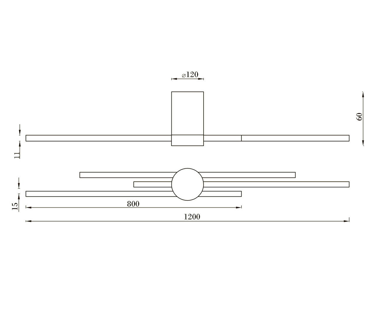 08428-1203,33 Настенный светильник Лорин мат.золот
