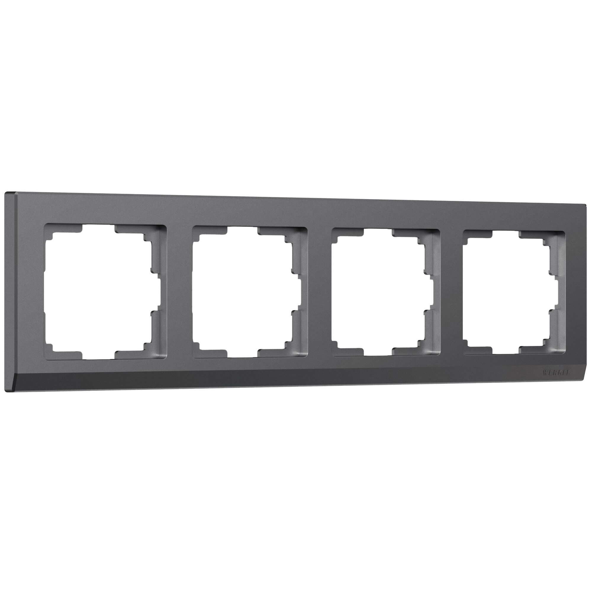 Рамка на 4 поста Stark (графит матовый) Werkel