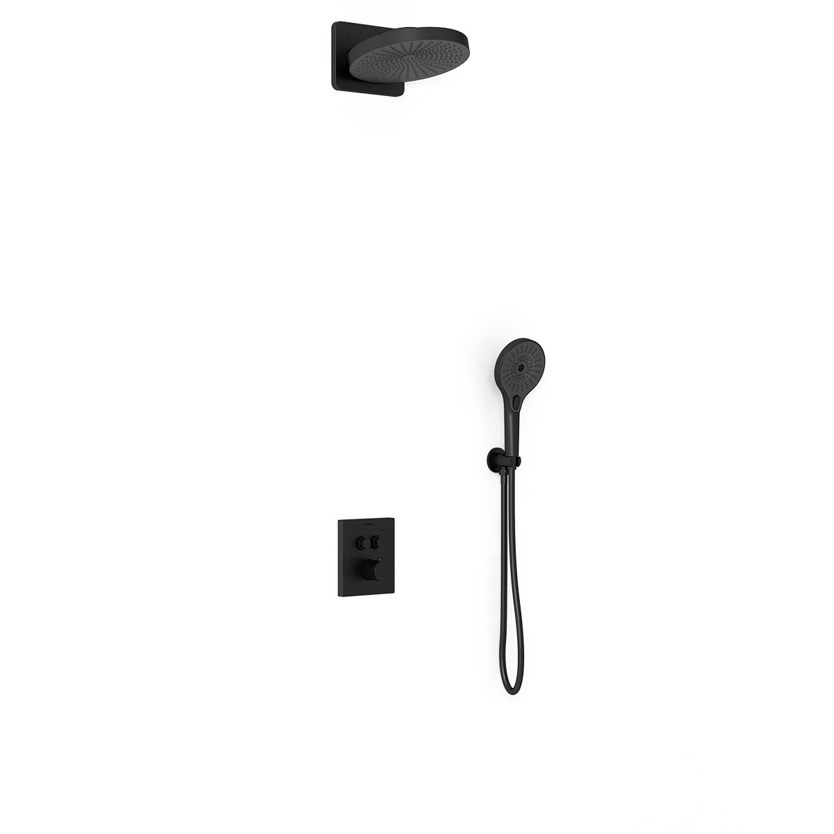 Душевая система Vincea VSFW-3I21T1MB встраиваемая в стену цвет черный матовый