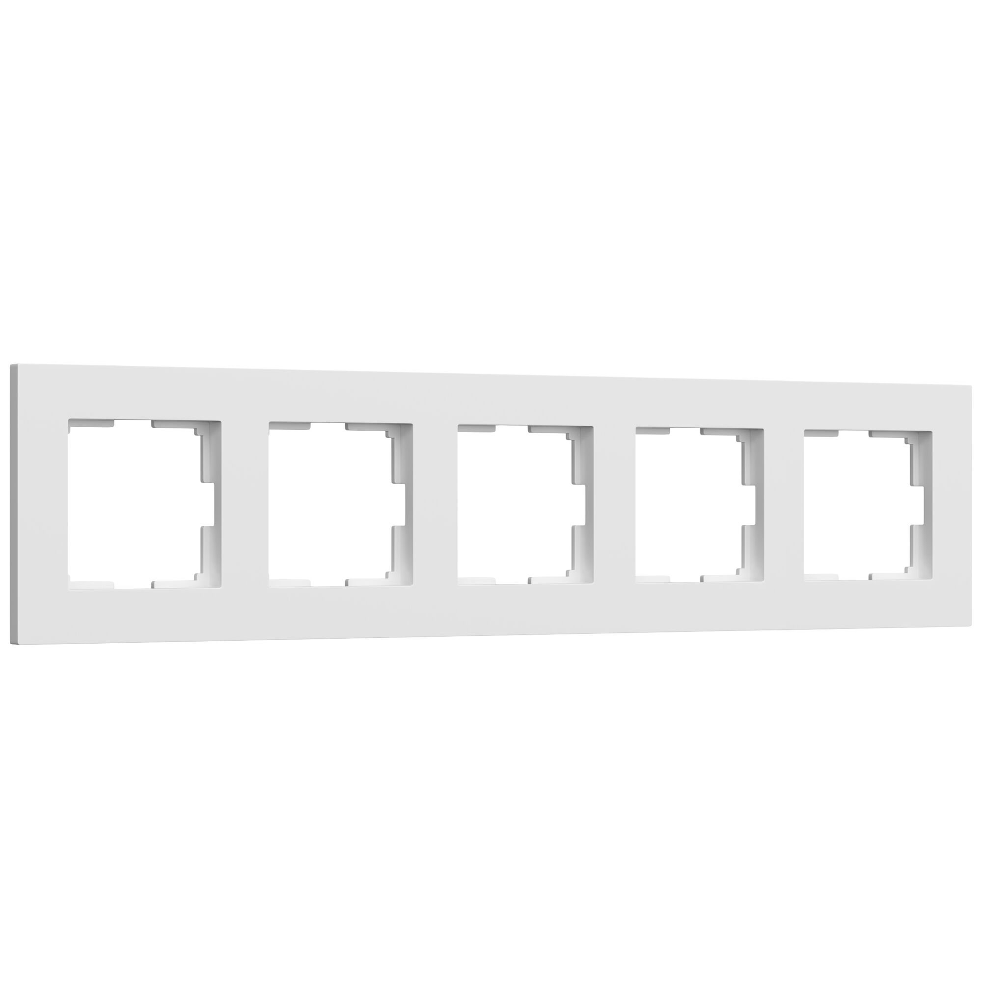 Рамка на 5 постов Slab (белый софт) Werkel