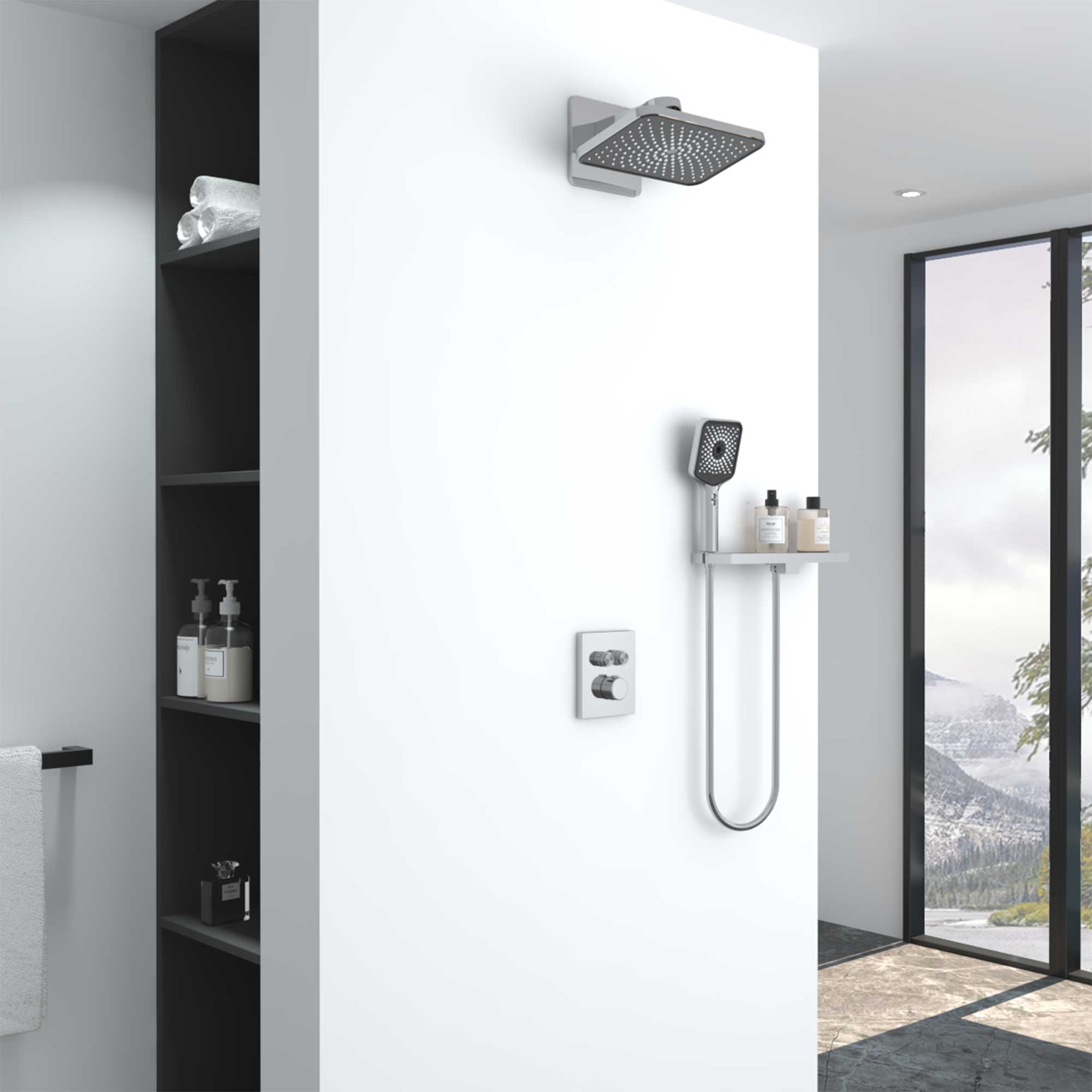 Душевая система Vincea Inspire VSFW-3I21MT4RCH встраиваемая в стену цвет хром