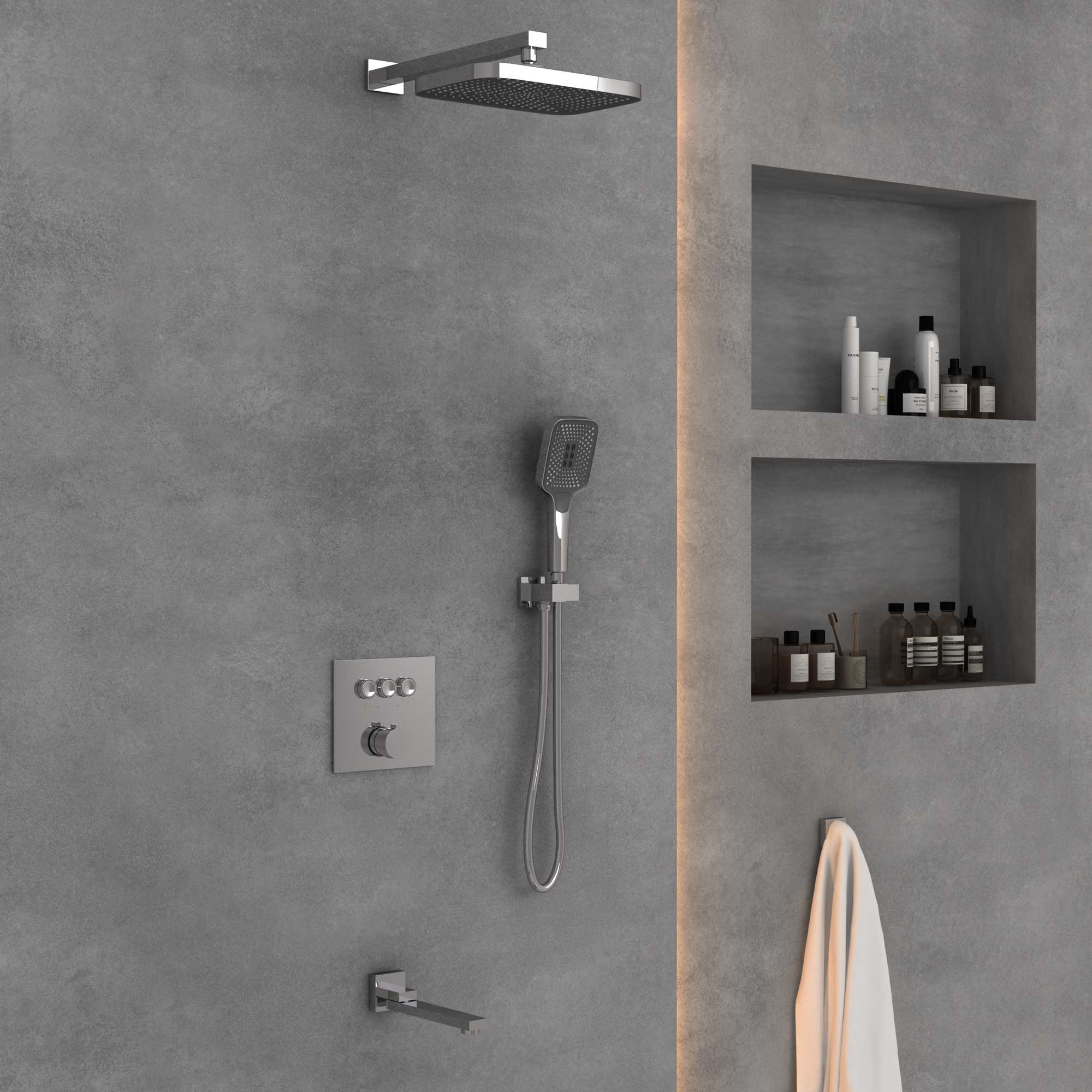 Душевая система Vincea VSFW-4311CH встраиваемая в стену цвет хром