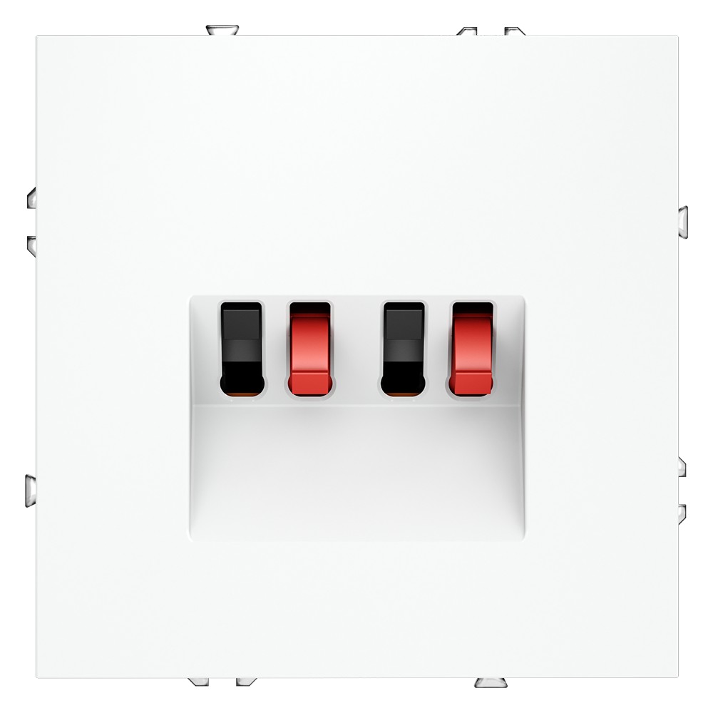 Розетка акустическая встраиваемая VOLTUM S70 4-местная, (белый матовый)