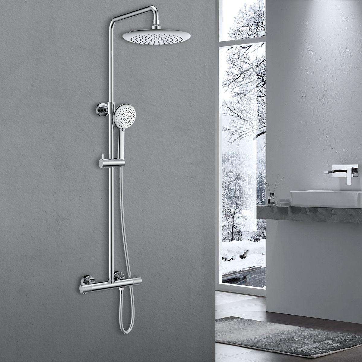 Душевая стойка Vincea Desire VSFS-1D0TCH настенная цвет хром